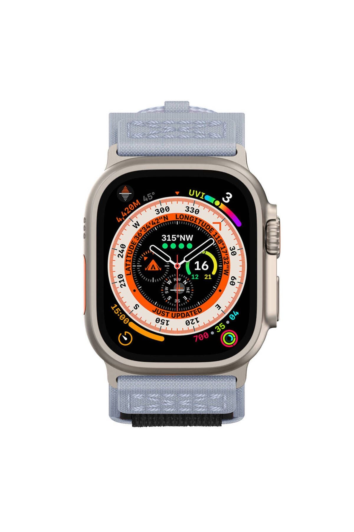 Watch 44mm Uyumlu CLO- KRD-99 Hasır Kordon-Siyah