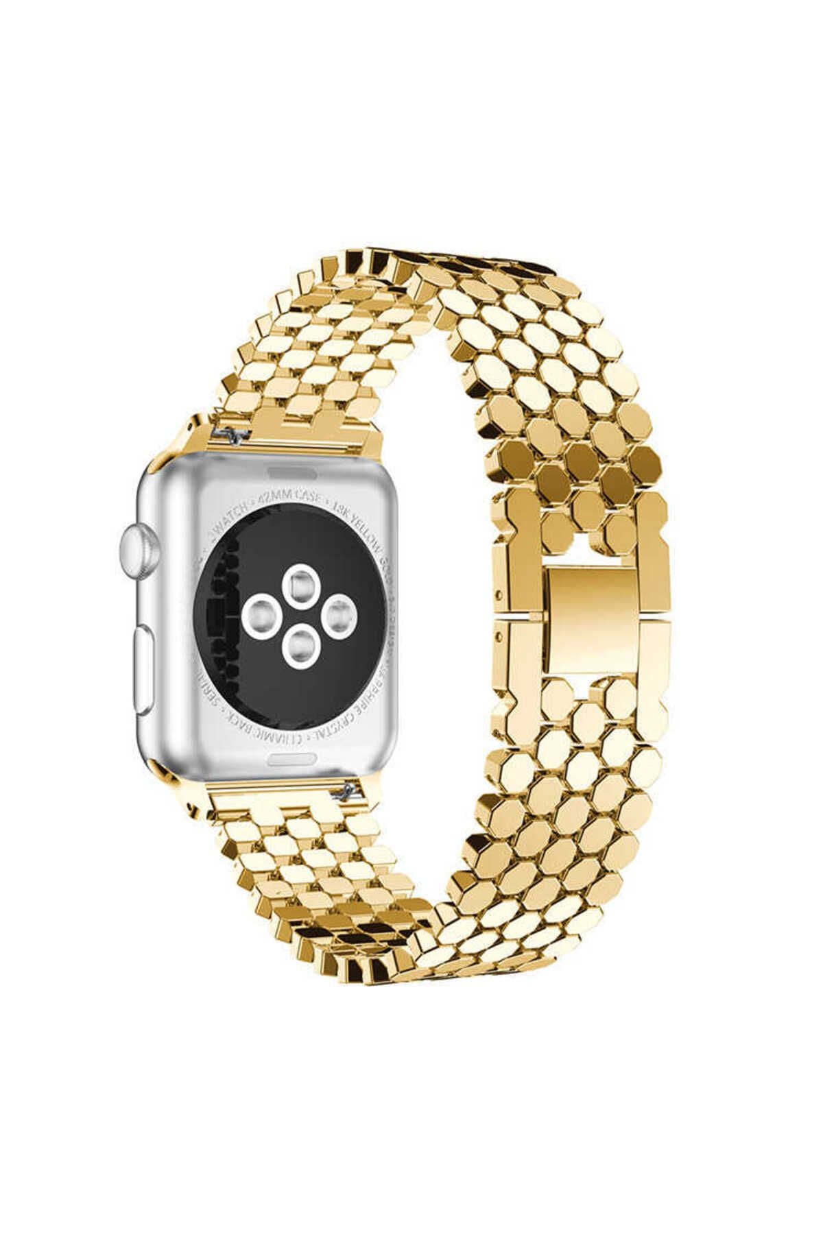 Watch Ultra 49mm Kordon Uyumlu KRD-30 Metal Strap Kayış CLO- Rose Gold
