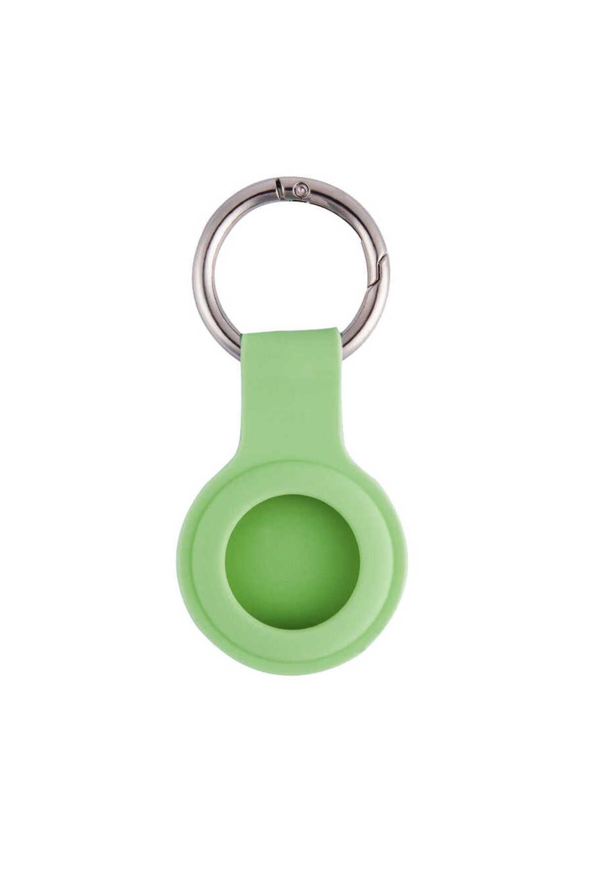 Airtag 01 Uyumlu Silikon Anahtarlık-Turkuaz