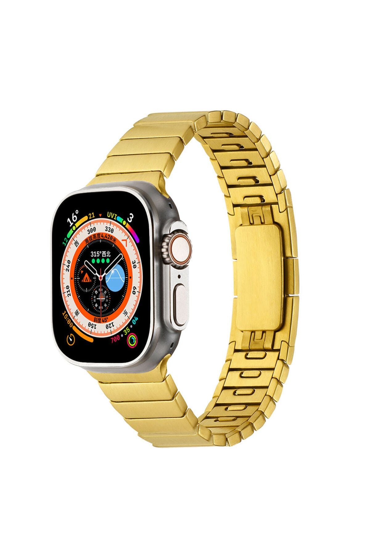 Watch Ultra 49mm Uyumlu KRD-82 Metal Zore Kordon-Siyah