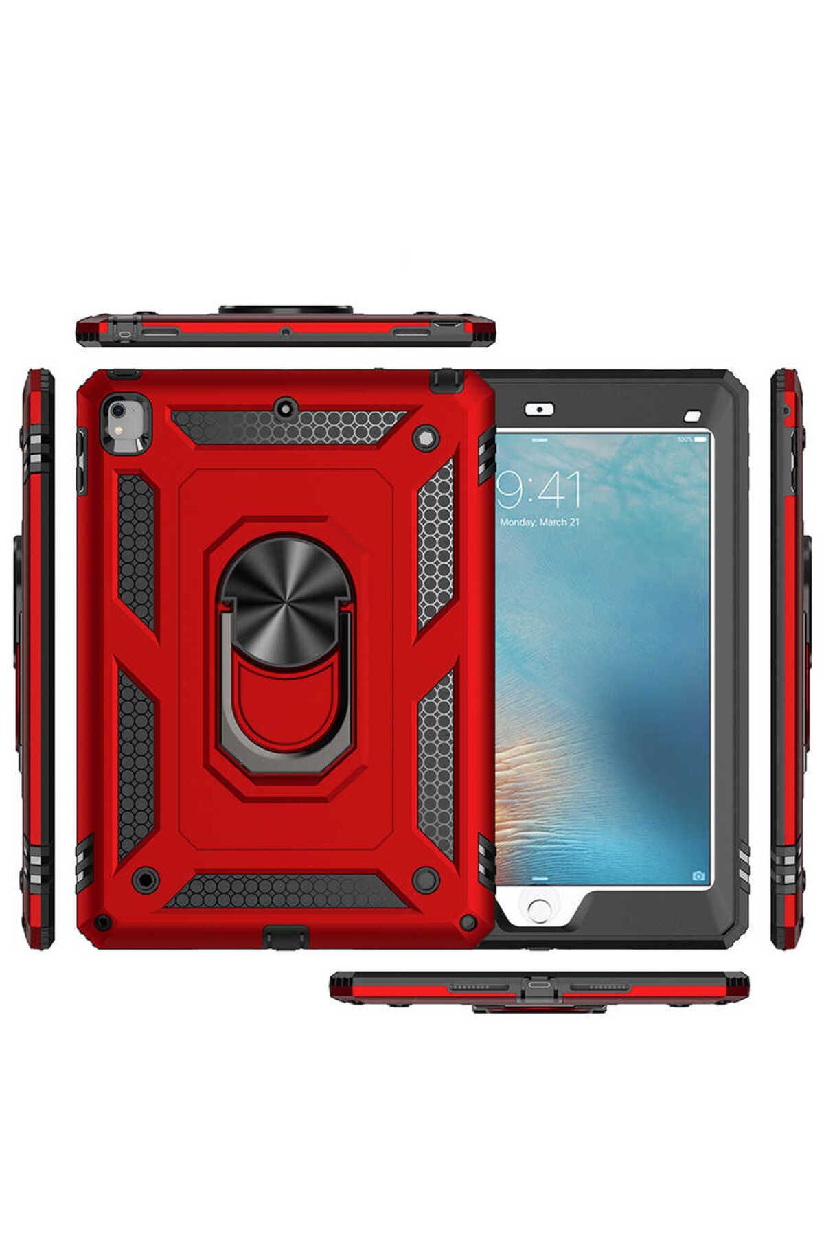 iPad 9.7 2017 (5.Nesil) - Uyumlu Uyumlu Zore Tablet Vega Kapak-Kırmızı