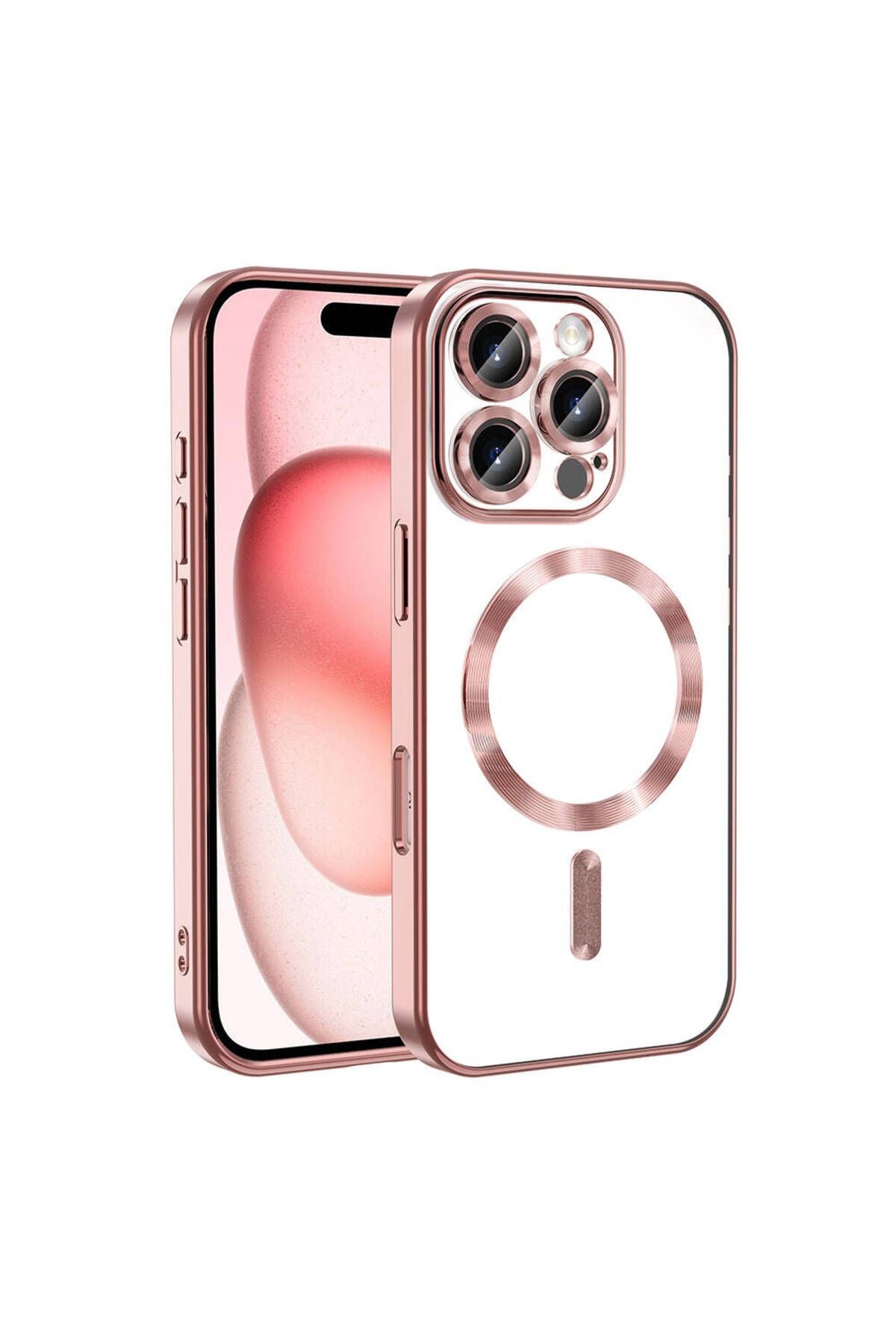 iPhone 16 Pro Kılıf Kamera Korumalı Magsafe Wireless Şarj Özellikli Zore Demre Kapak - Sierra Mavi