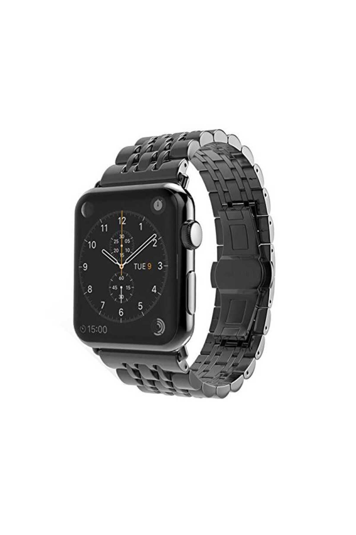 Watch Ultra 49mm Kordon Uyumlu KRD-14 Metal Strap Kayış CLO- Gümüş
