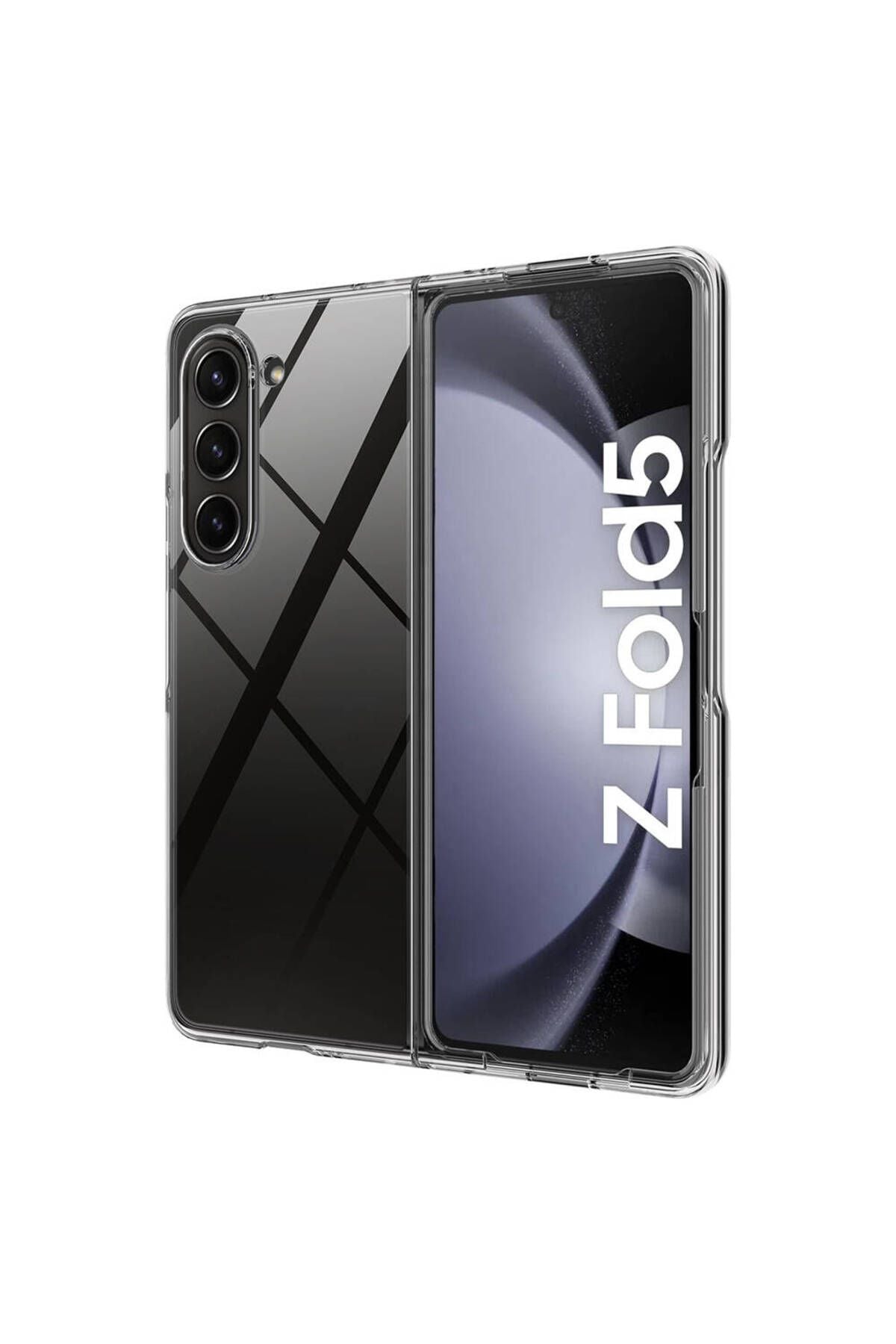 Galaxy Z Fold 5 Uyumlu Zore Droga Kılıf-Renksiz