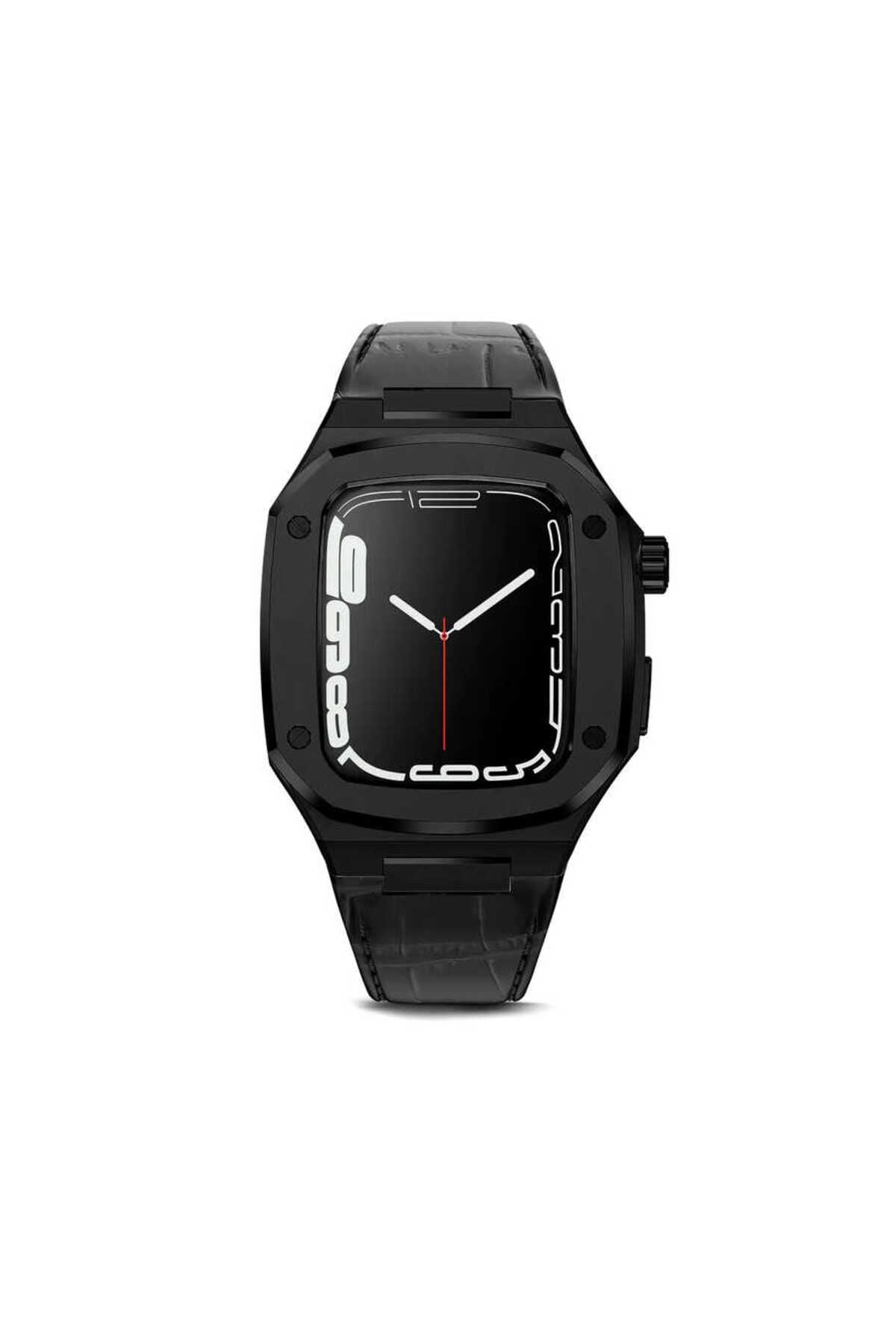Watch 7 45mm Uyumlu KRD-67 Zore Kordon-Kahverengi-Gümüş