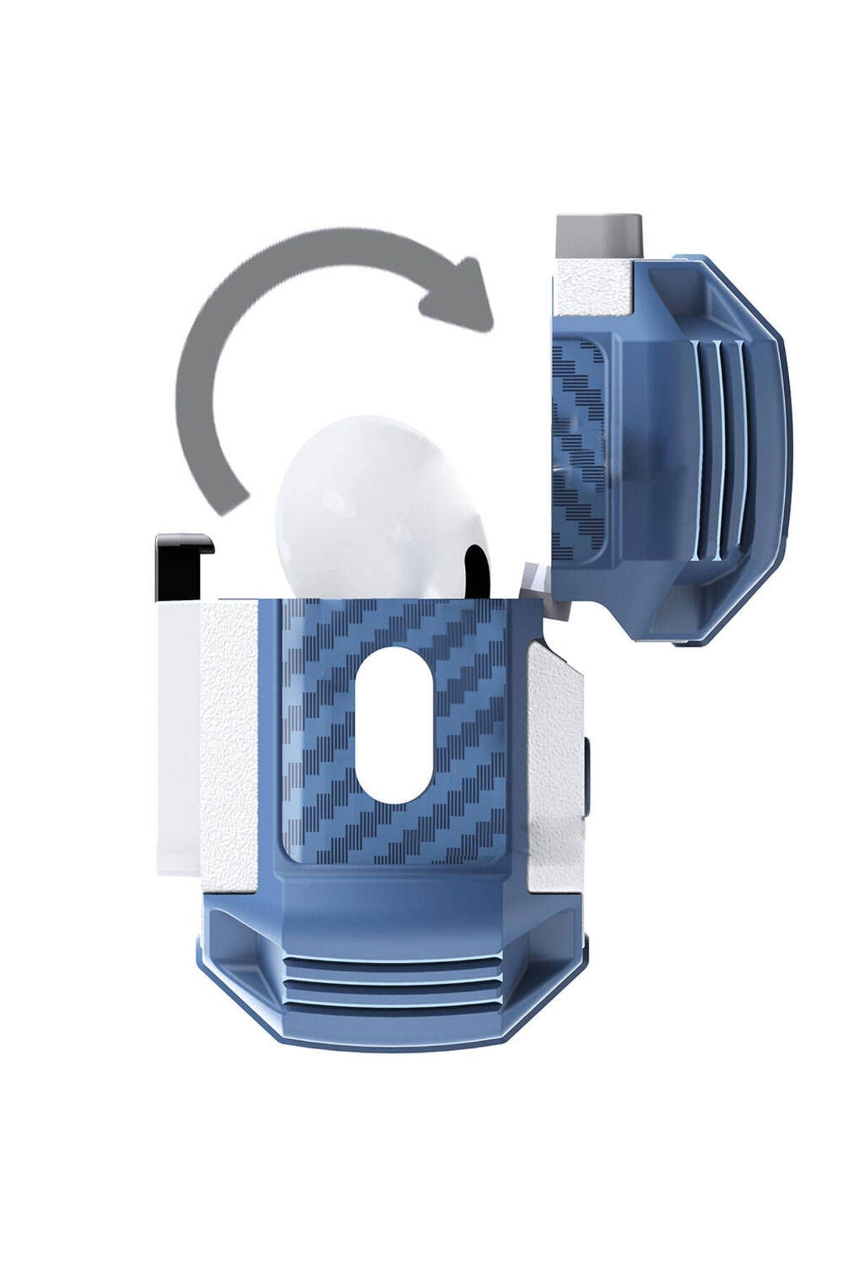 Air-Pods Pro Airbag 35 Darbelere Karşı Dayanıklı Düğmeli Kılıf-Kırmızı