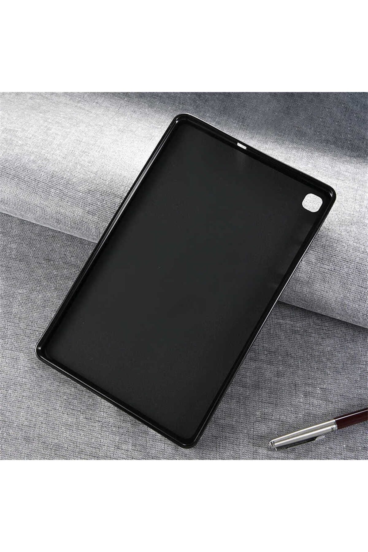 Galaxy Tab A7 10.4 T500 2020 Kılıf  Uyumlu Zore Tablet Süper Silikon Kapak-Siyah