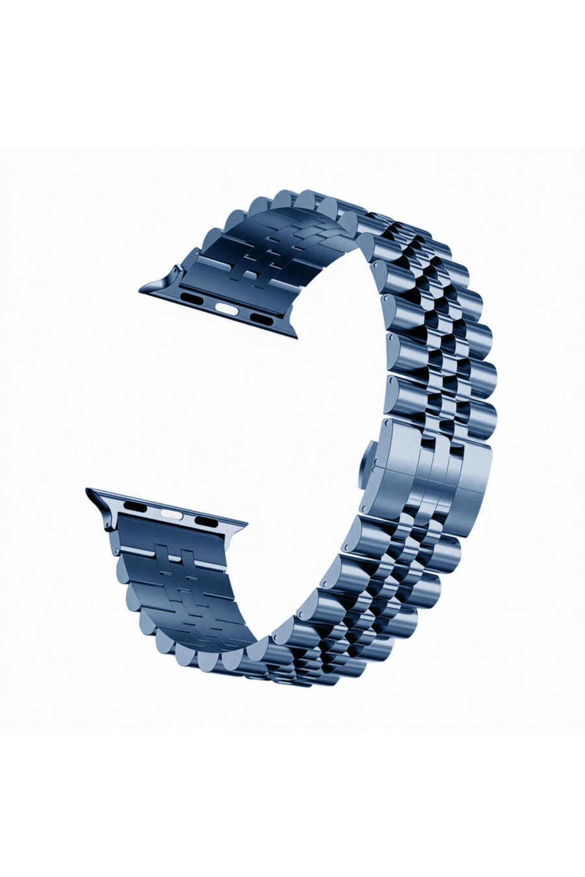 Watch 42mm Uyumlu KRD-36 Metal Zore Kordon-Gümüş-Siyah