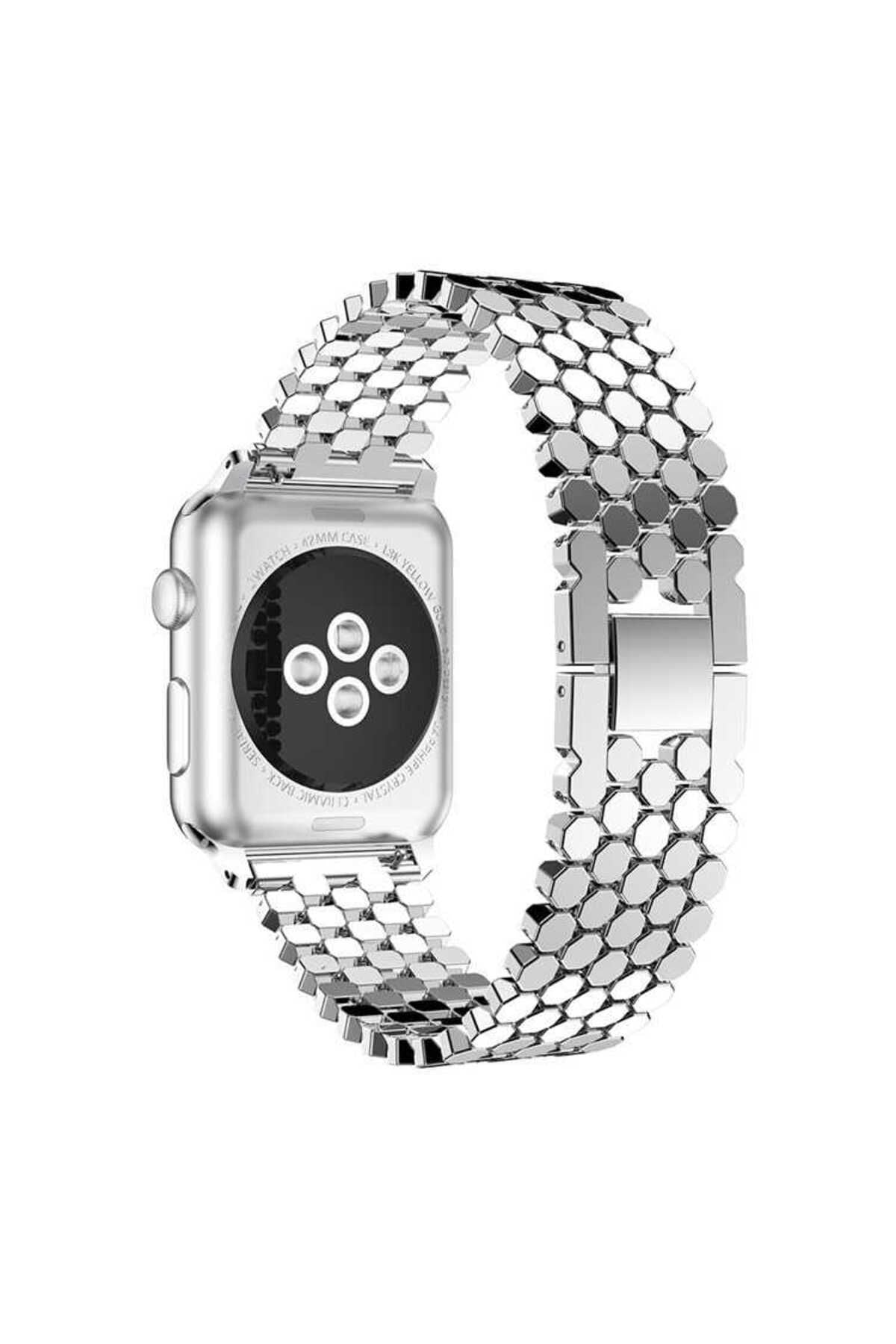 Watch Ultra 49mm Kordon Uyumlu KRD-30 Metal Strap Kayış CLO- Rose Gold