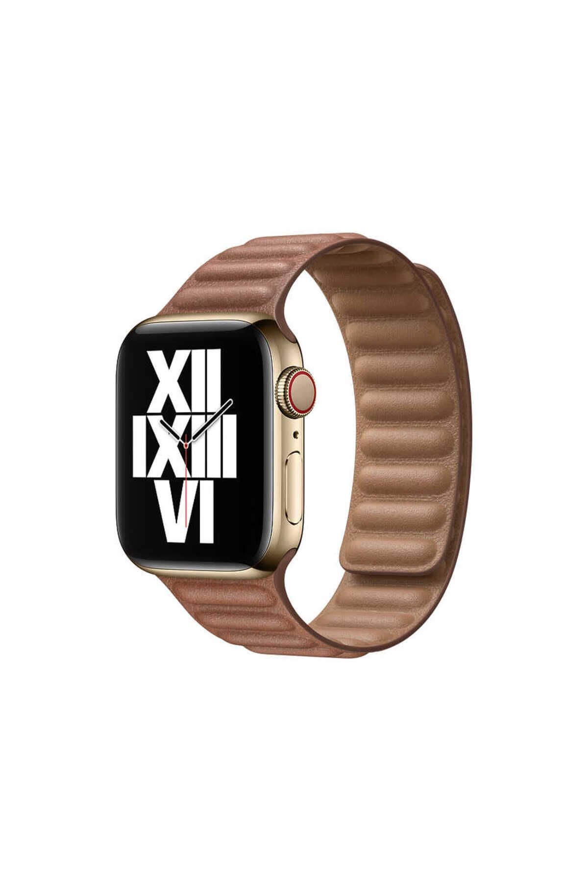 Watch Ultra 49mm Kordon Uyumlu KRD-34 Deri Strap Kayış CLO- Lacivert