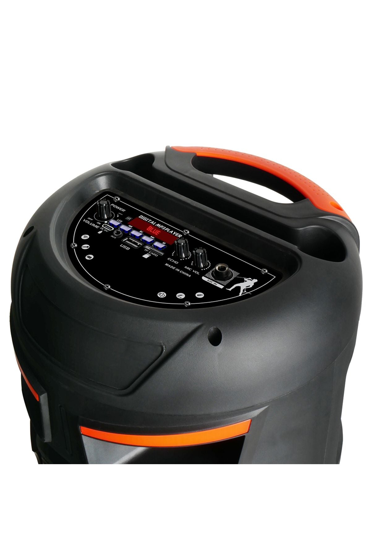 GD-2809 Dijital LED Göstergeli FM Radyolu Mikrofonlu RGB TWS Çift 8 inç Stereo Bass Kablosuz