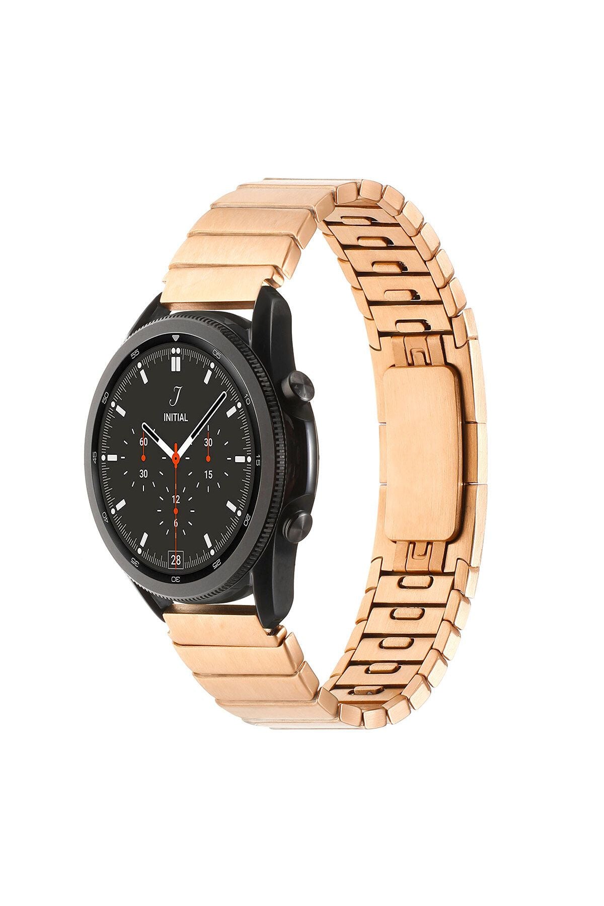 Galaxy Watch 46mm Uyumlu KRD-82 22mm Metal Zore Kordon-Rose Gold