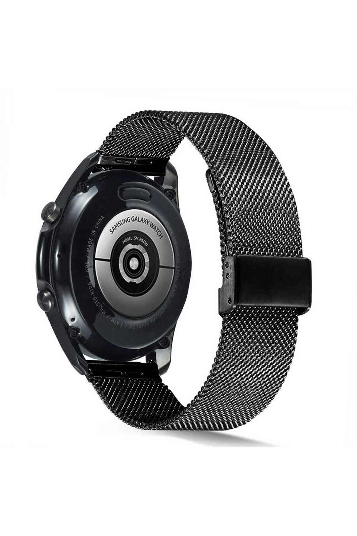 Galaxy Watch 46mm Uyumlu KRD-45 22mm Metal Zore Kordon-Gümüş