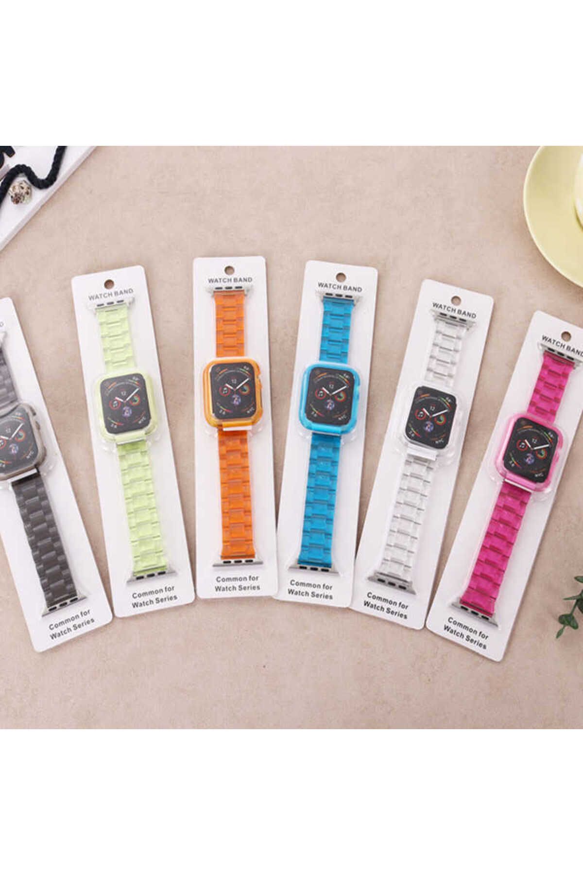 Watch Ultra 49mm Kordon Uyumlu KRD-33 Strap Kayış CLO- Renksiz