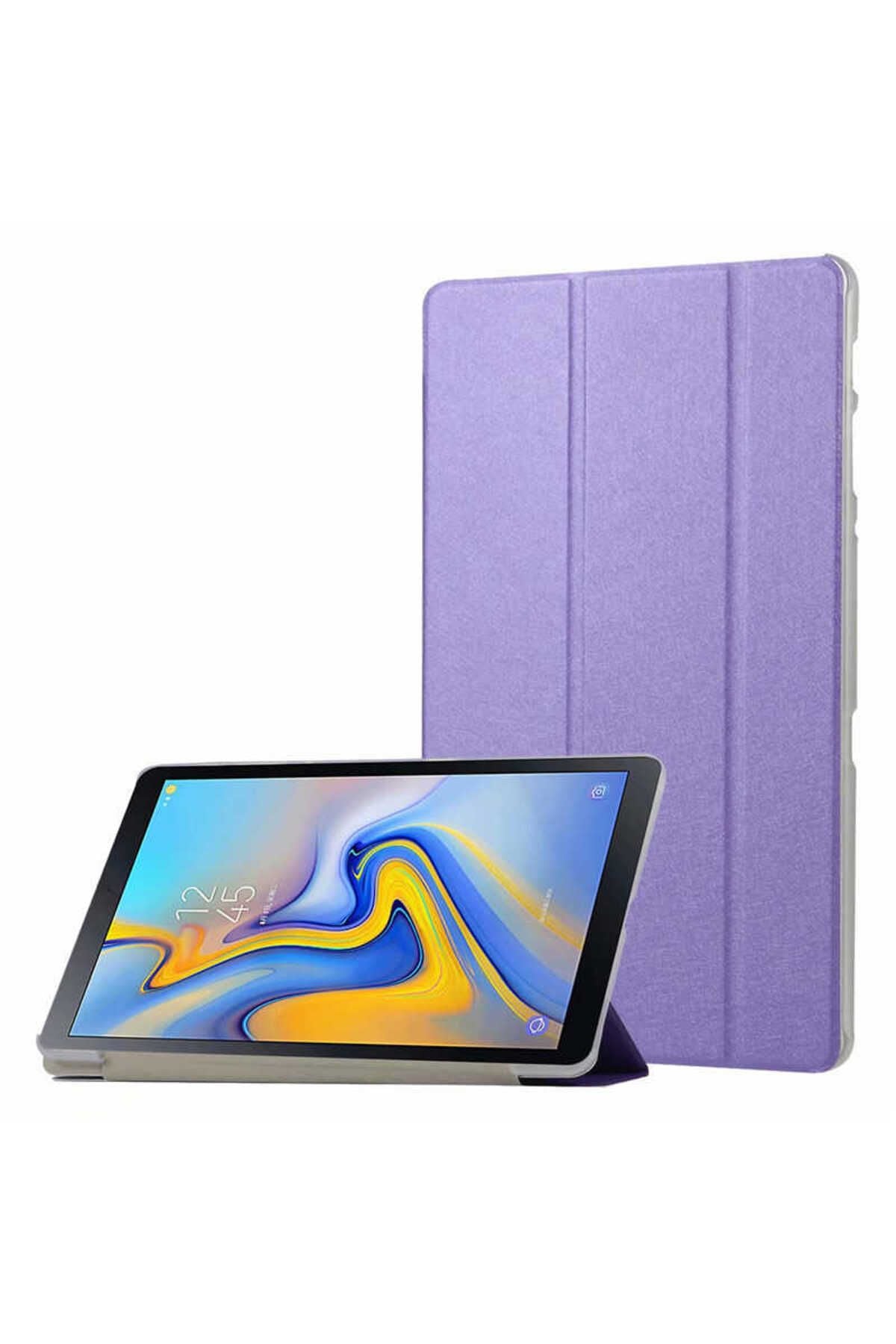 Galaxy Tab A T590  Uyumlu Zore Smart Cover Standlı 1-1 Kılıf-Siyah