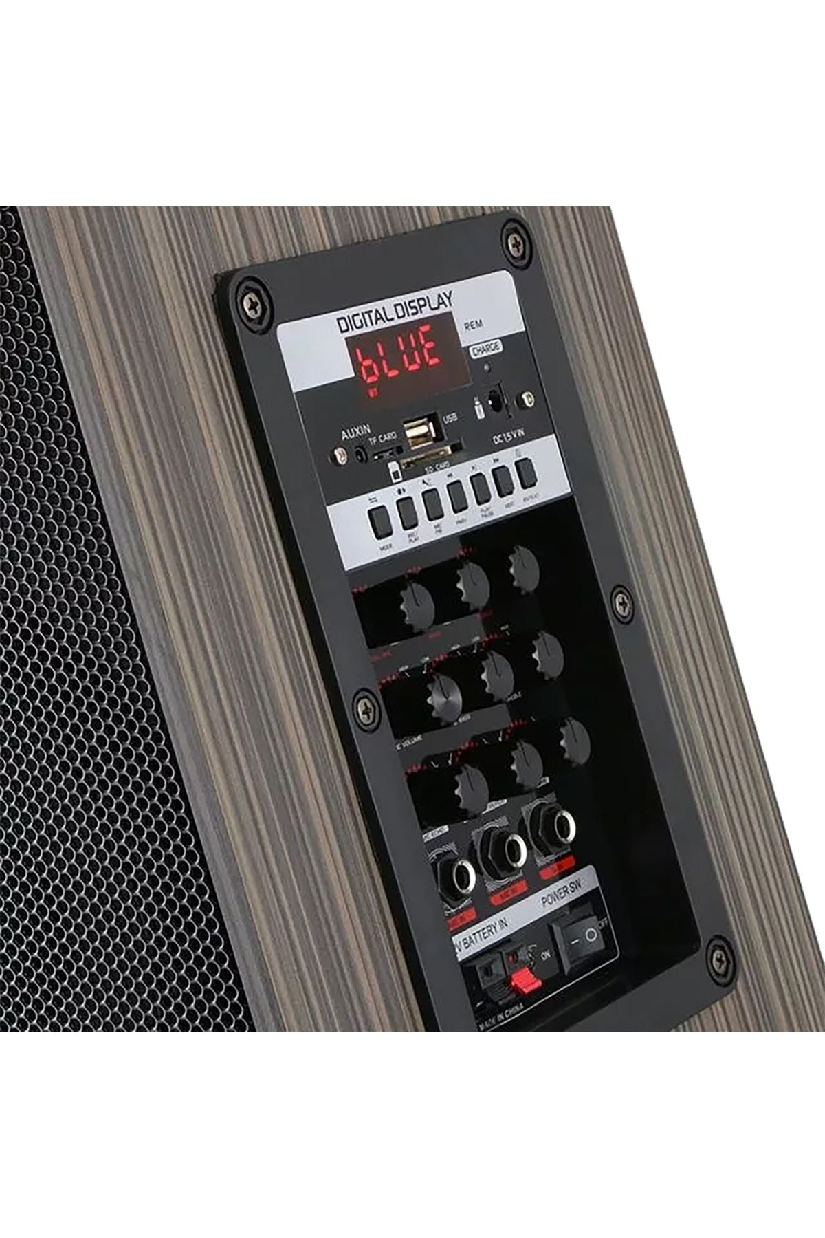 LT-908 Dijital LED Göstergeli FM Radyolu Mikrofonlu TWS 8 inç Stereo Bass Kablosuz Karaoke Hopa