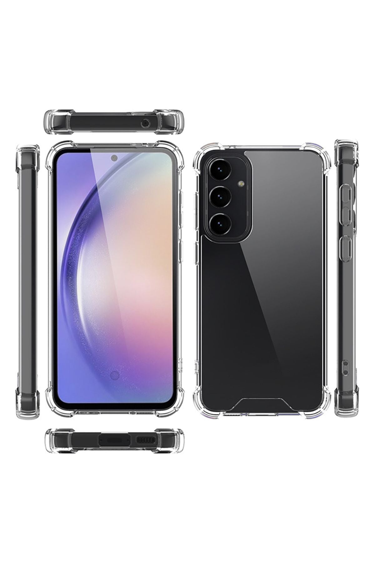 Galaxy S24 FE Uyumlu Kılıf Zore Nitro Anti Shock Silikon-Şeffaf