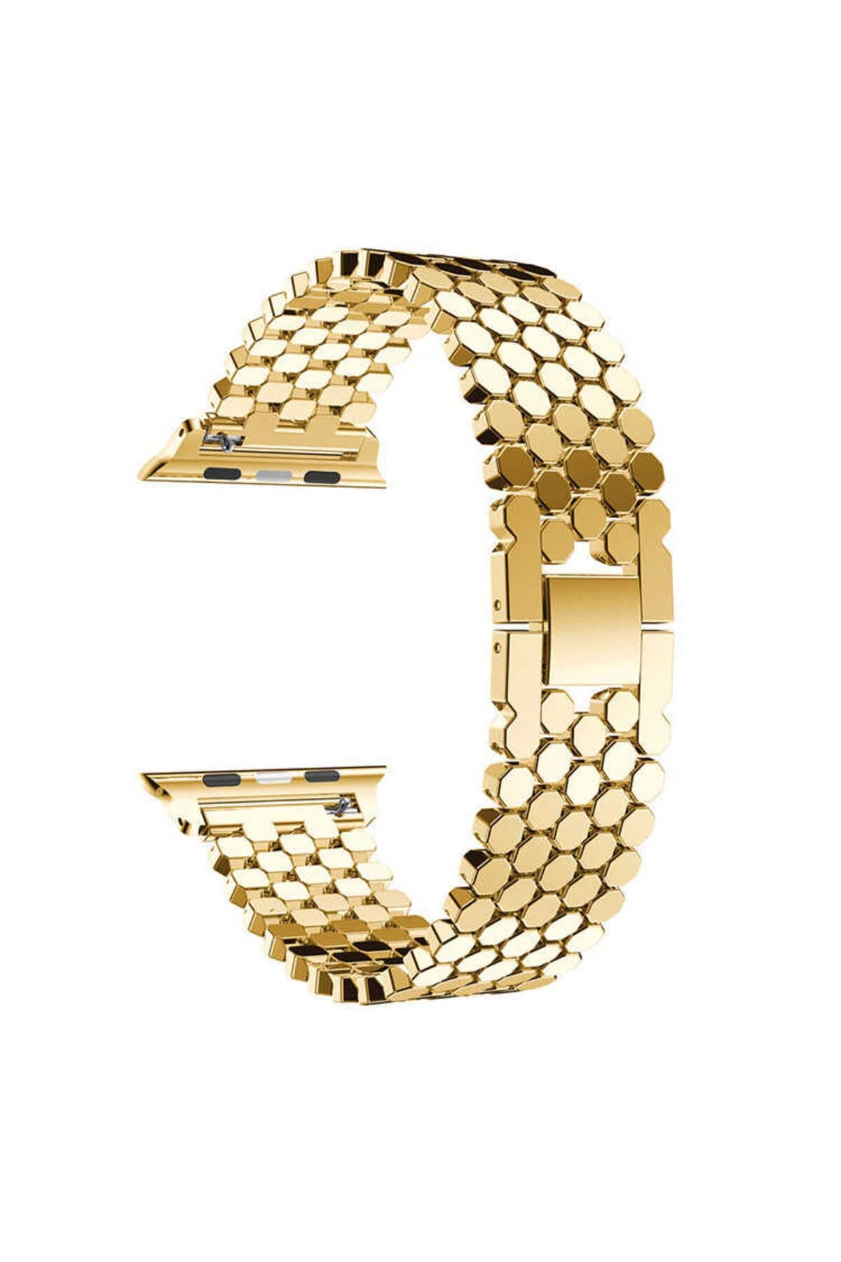 Watch Ultra 49mm Kordon Uyumlu KRD-30 Metal Strap Kayış CLO- Rose Gold