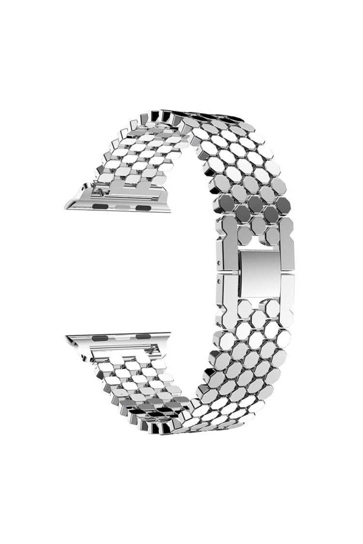 Watch Ultra 49mm Kordon Uyumlu KRD-30 Metal Strap Kayış CLO- Rose Gold