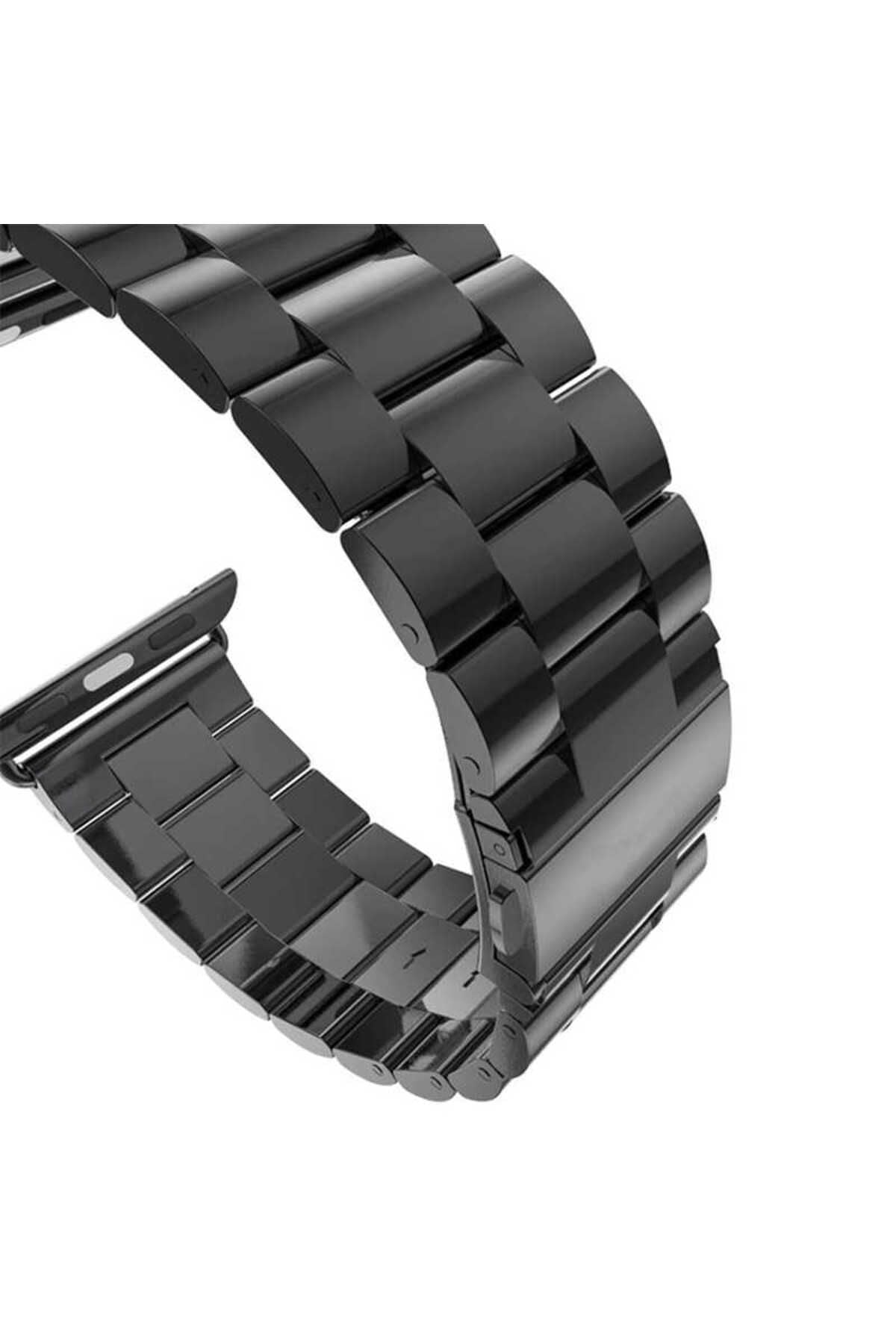 Watch Ultra 49mm Kordon Uyumlu KRD-04 Metal Strap Kayış CLO- Gümüş
