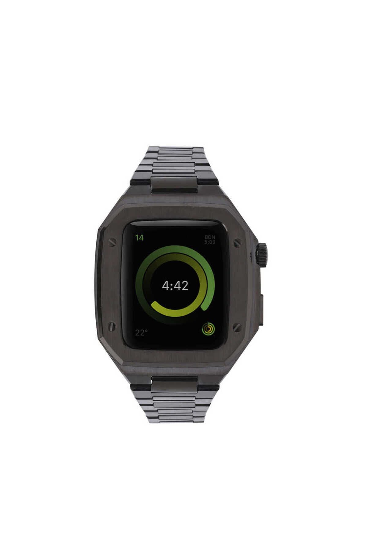 Watch 7 45mm Uyumlu KRD-64 Metal Zore Kordon-Siyah