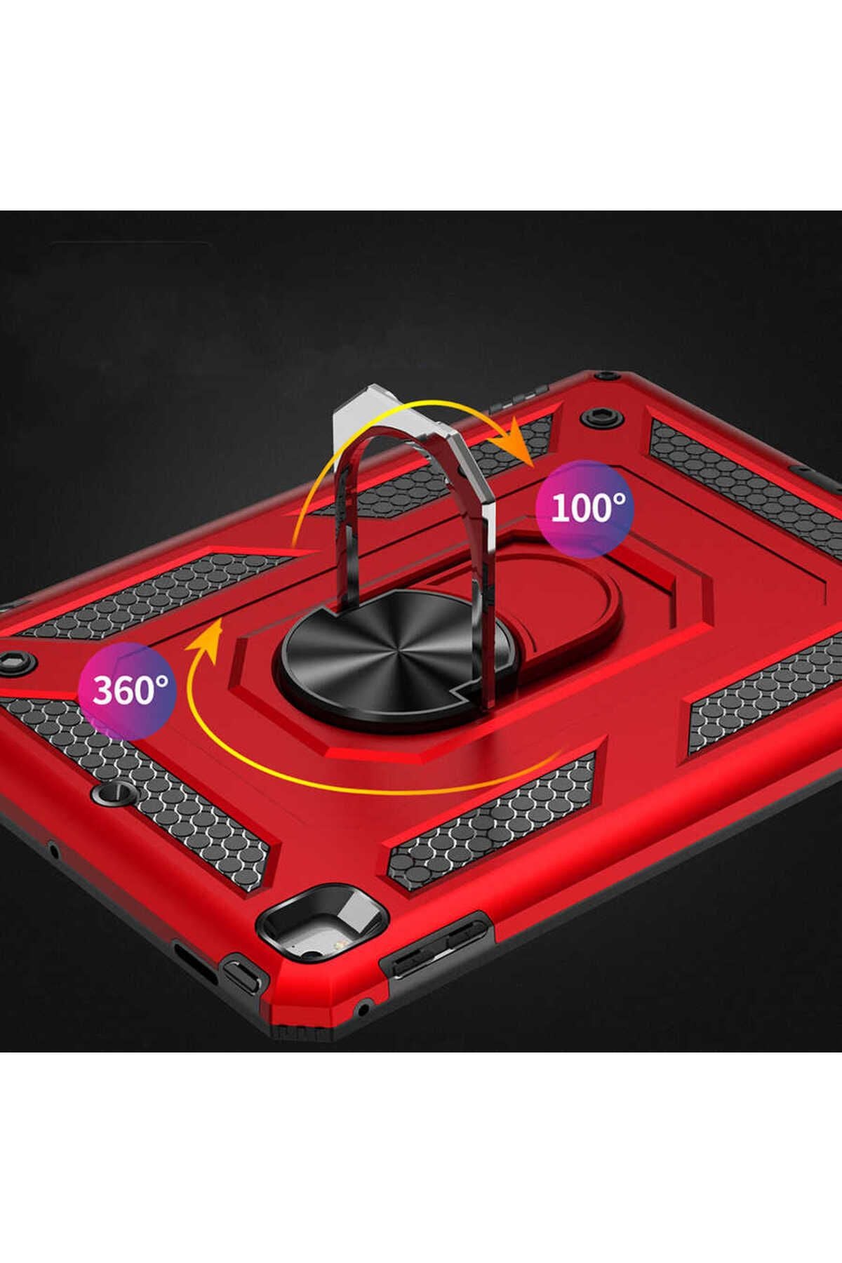 iPad 9.7 2017 (5.Nesil) - Uyumlu Uyumlu Zore Tablet Vega Kapak-Kırmızı