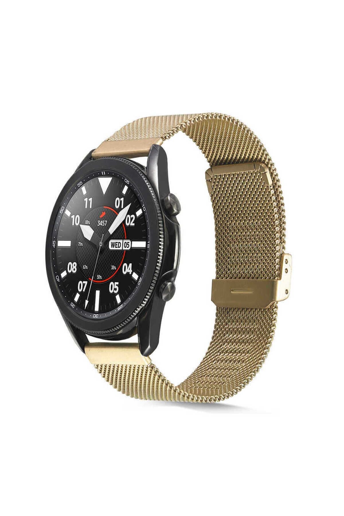 Galaxy Watch 46mm Uyumlu KRD-45 22mm Metal Zore Kordon-Rose Gold