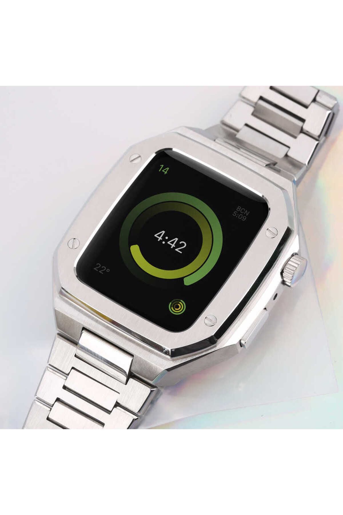 Watch 44mm Uyumlu KRD-64 Metal Zore Kordon-Siyah