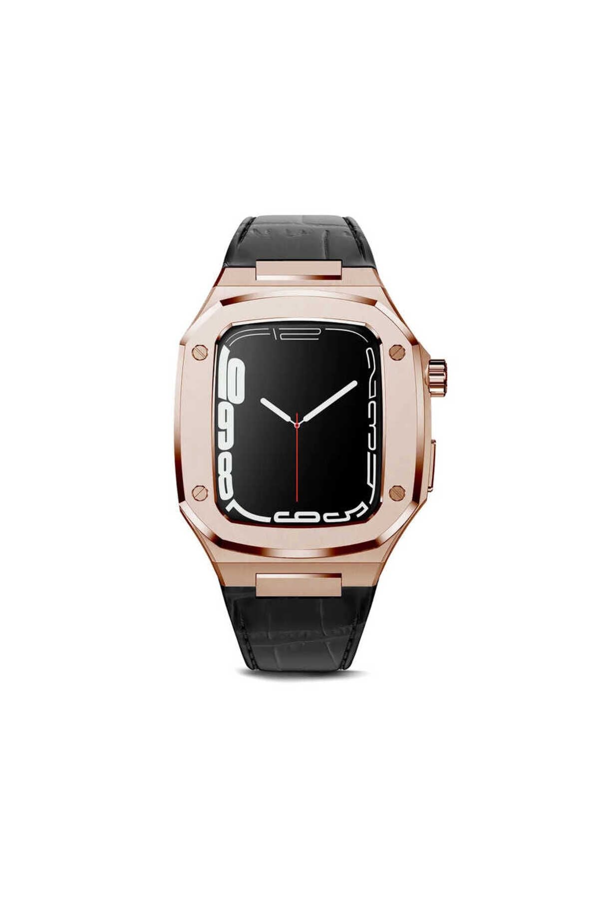 Watch 7 45mm Uyumlu KRD-67 Zore Kordon-Kahverengi-Gümüş