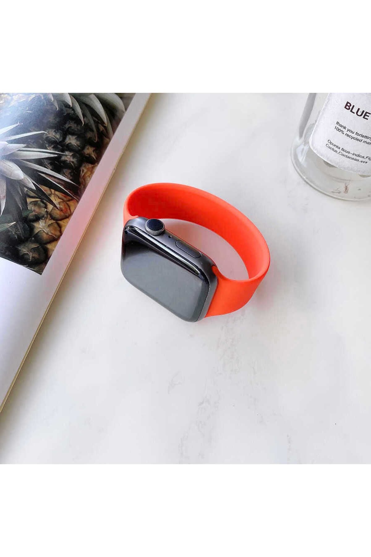 Watch 42mm Uyumlu KRD-31 Solo Loop Medium Zore Kordon-Siyah