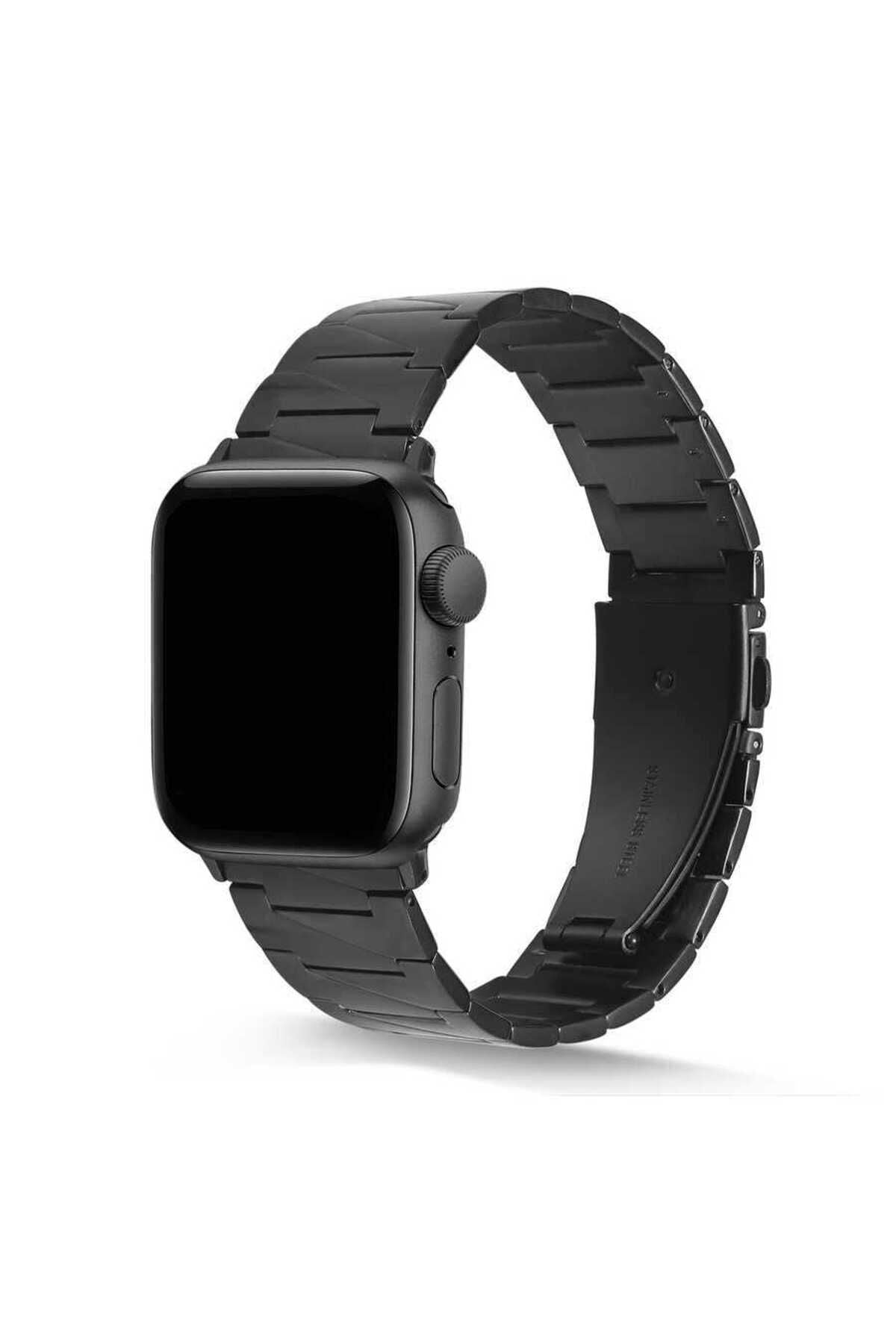 Watch Ultra 49mm Kordon Uyumlu KRD-48 Metal Strap Kayış CLO- Rose Gold