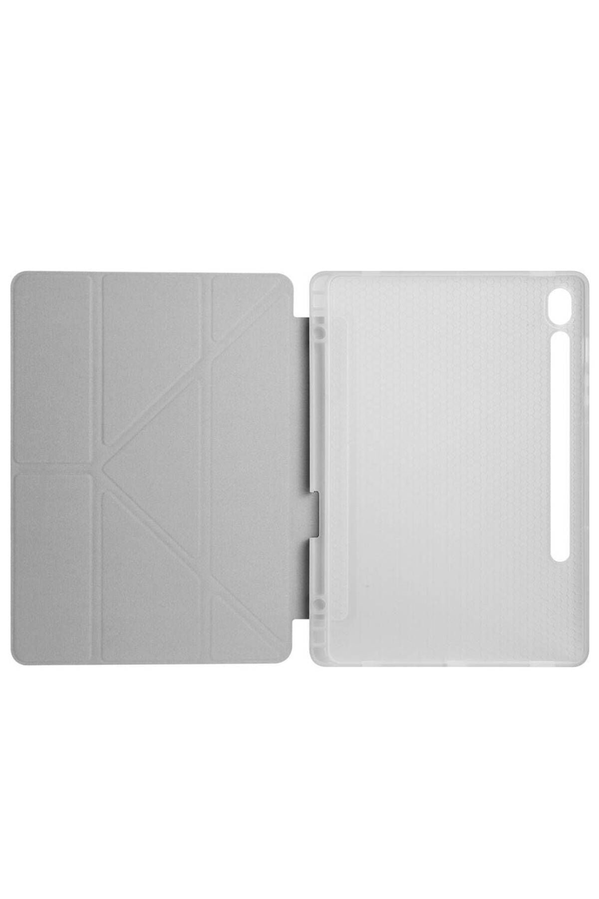 Galaxy Tab S9 Kılıf Zore Tri Folding Kalem Bölmeli Standlı Kılıf - Yeşil