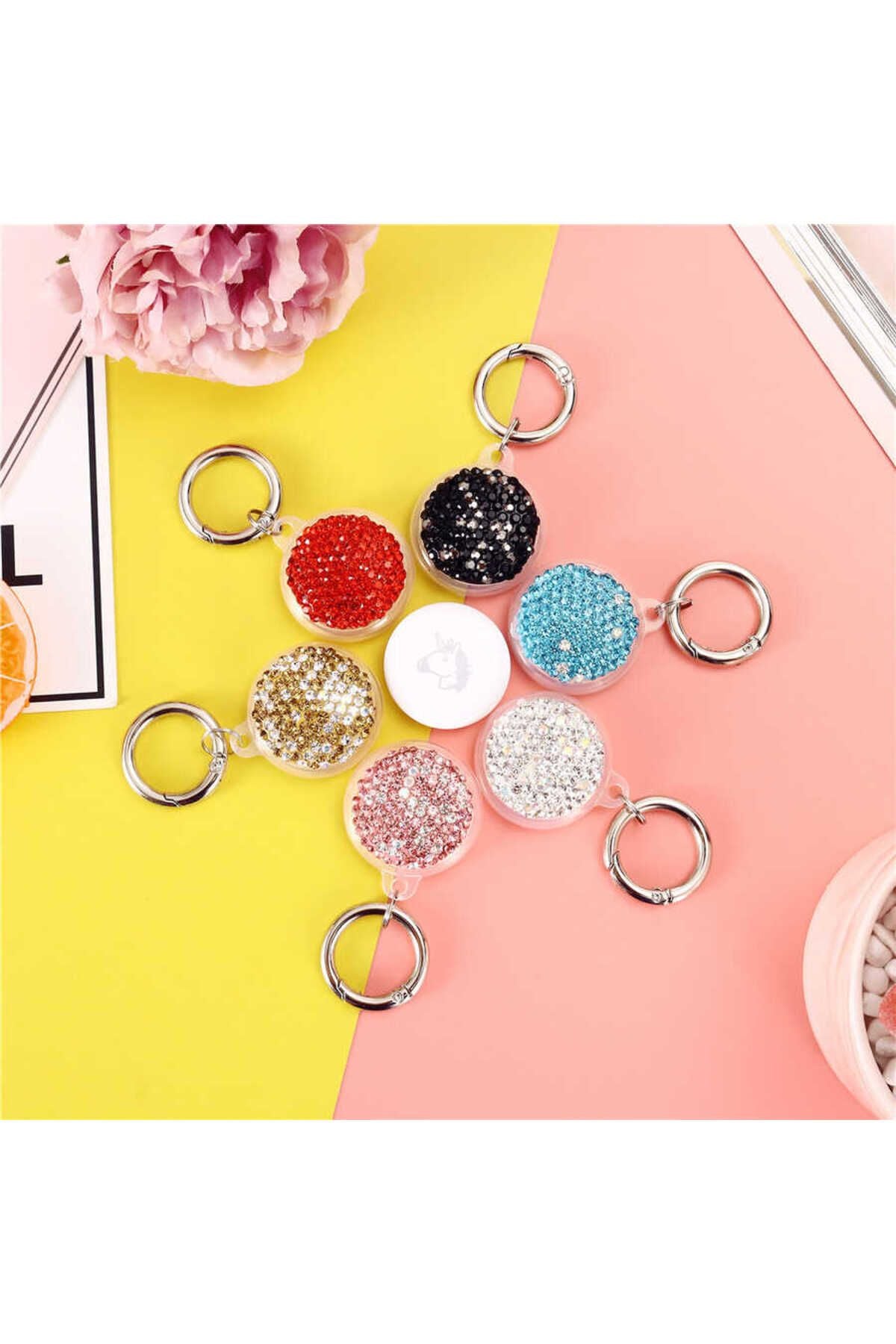 Airtag 03 Uyumlu Silikon Anahtarlık-Siyah