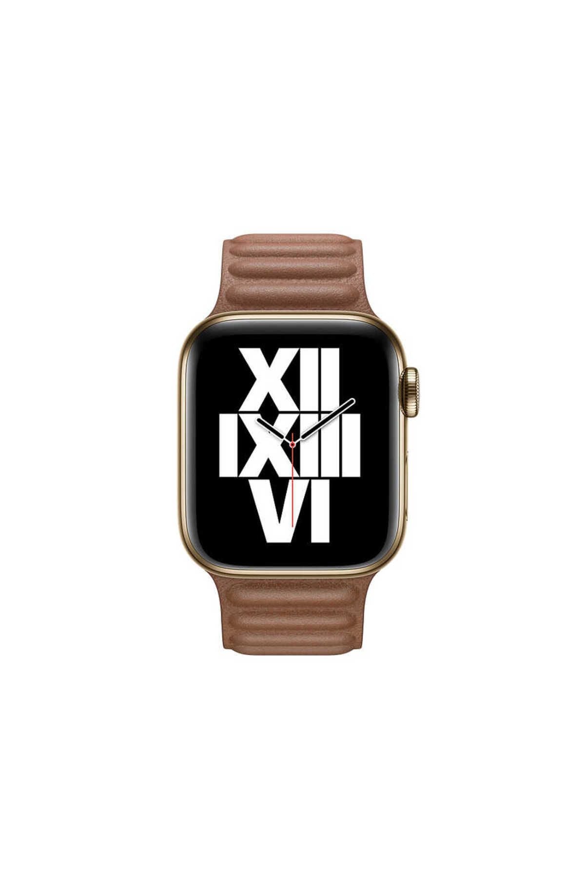 Watch Ultra 49mm Kordon Uyumlu KRD-34 Deri Strap Kayış CLO- Lacivert