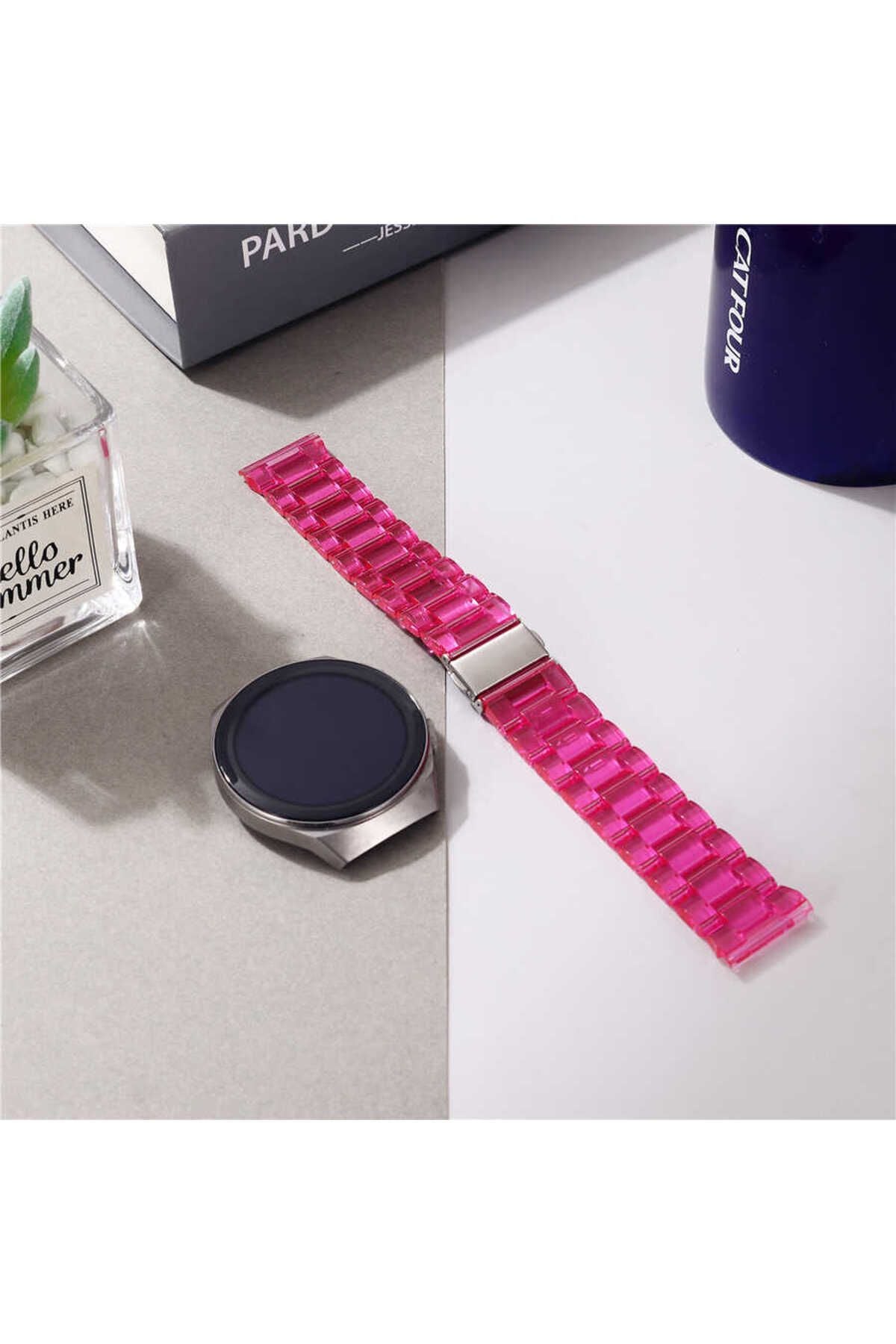 Galaxy Watch 46mm Uyumlu KRD-27 22mm Zore Kordon Sarı