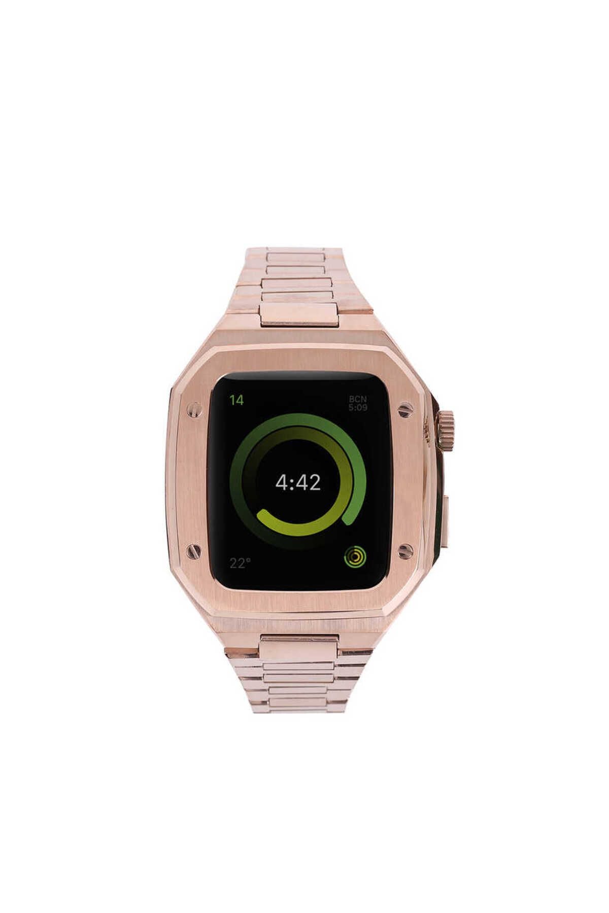 Watch 7 45mm Uyumlu KRD-64 Metal Zore Kordon-Siyah