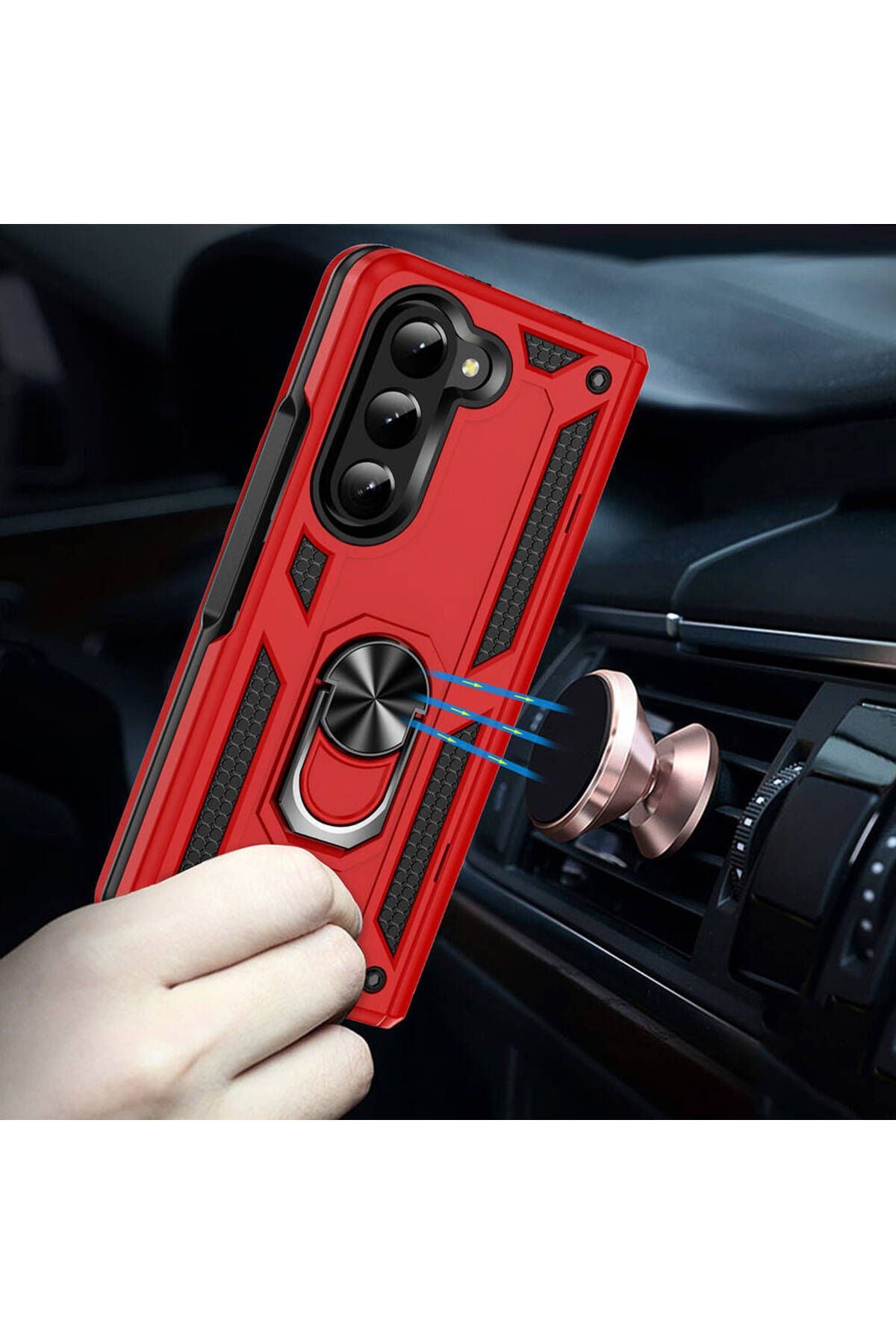 Galaxy Z Fold 5 Uyumlu Zore Vega Kılıf-Mavi