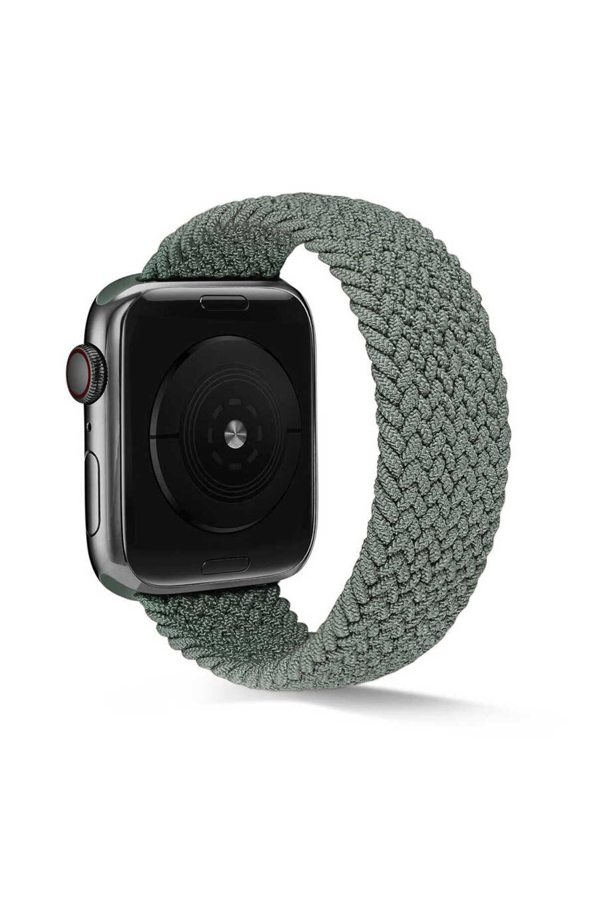 Watch Ultra 49mm Kordon Uyumlu KRD-38 Large Strap Kayış CLO- Koyu Yeşil