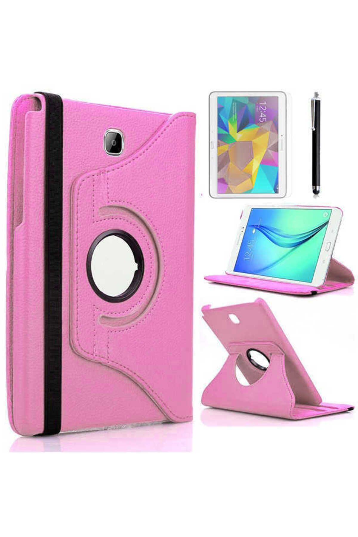 Galaxy Tab A T580 10.1  Uyumlu Zore Dönebilen Standlı Kılıf-Beyaz