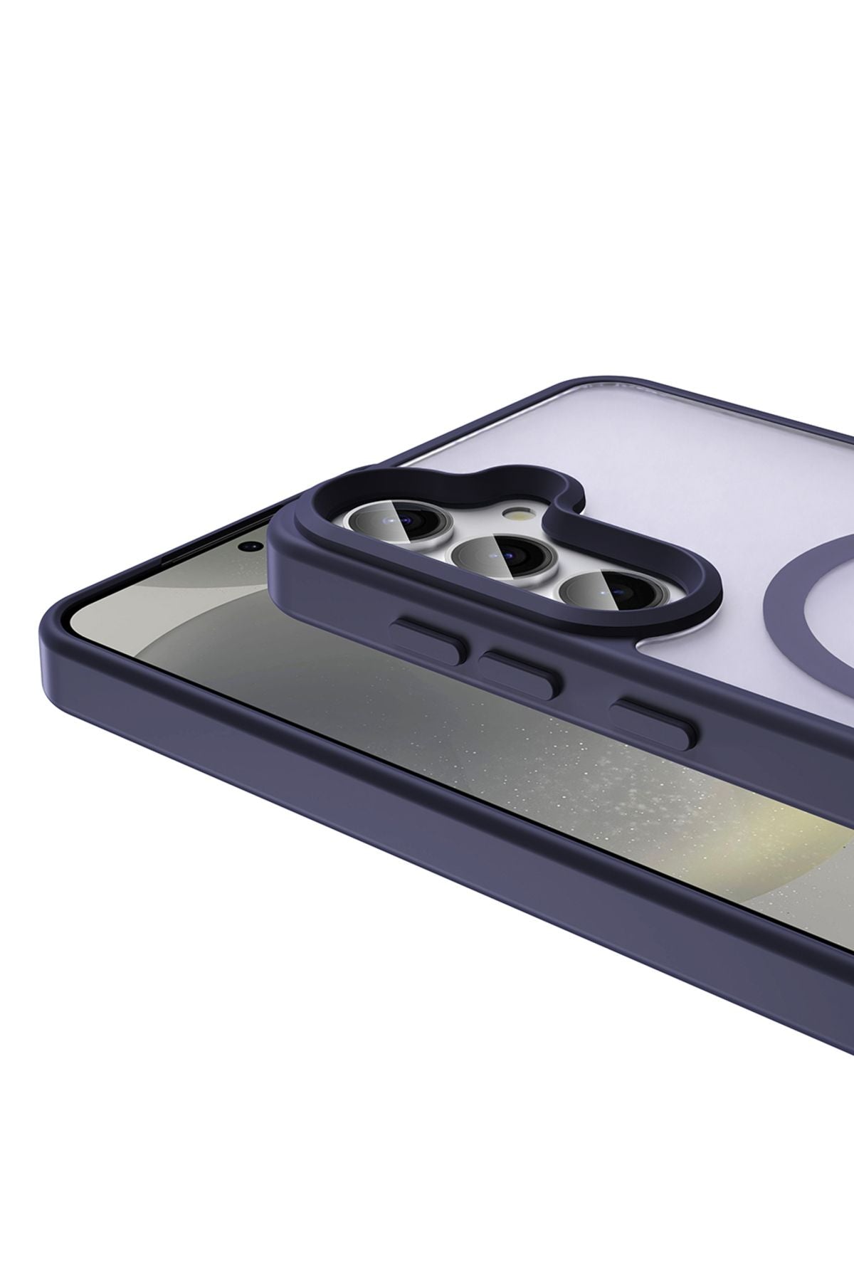 Galaxy S24 FE Kılıf Magsafe Şarj Özellikli Mat Arka Yüzey Zore Sio Kapak - Mavi