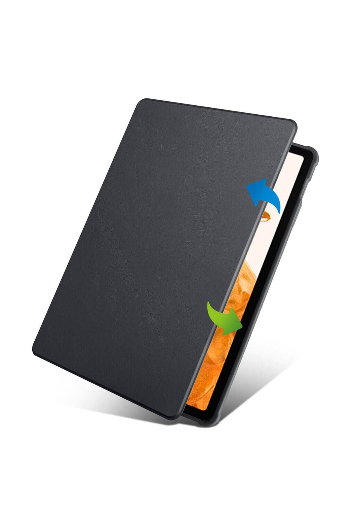 Galaxy Tab S10 Plus Uyumlu Kılıf Termik Kalem Bölmeli Dönebilen Standlı Kılıf - Lavendery Gray