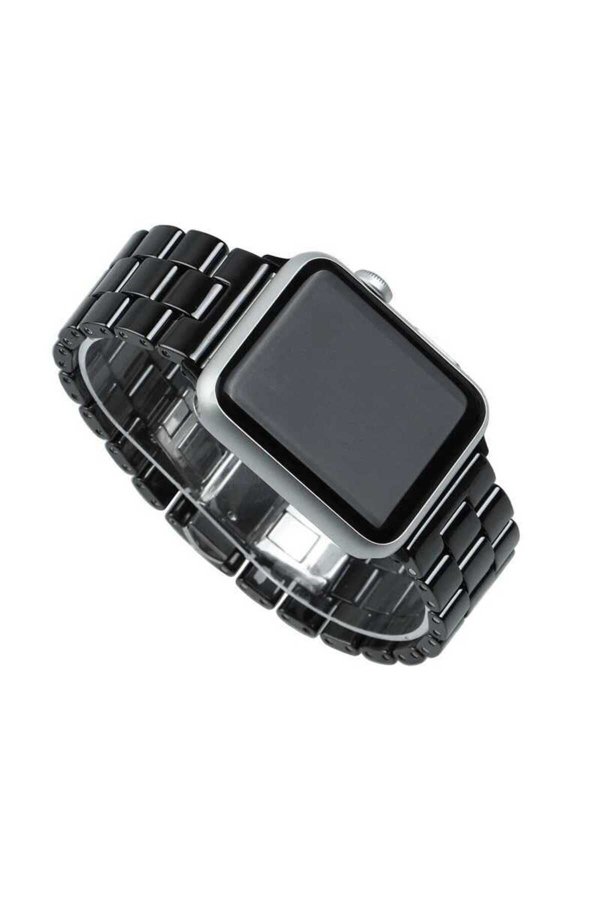 Watch Ultra 49mm Kordon Uyumlu KRD-15 Metal Strap Kayış CLO- Beyaz
