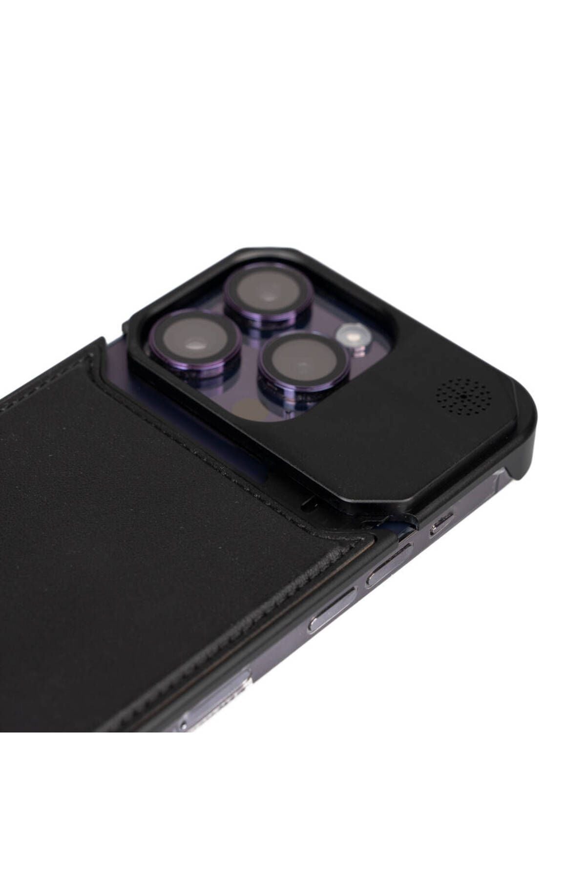 Apple iPhone 14 Pro Kılıf Magsafe Şarj Özellikli Mekanizmalı Koku Hazneli Zore Mostar Kapak-Kahveren