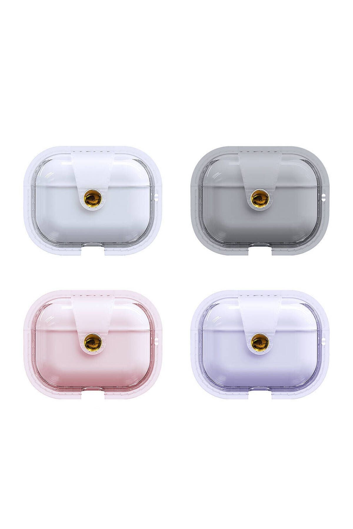 Air-Pods Pro Zore Airbag 33 Darbelere Karşı Dayanıklı Magnetik Kılıf-Şeffaf