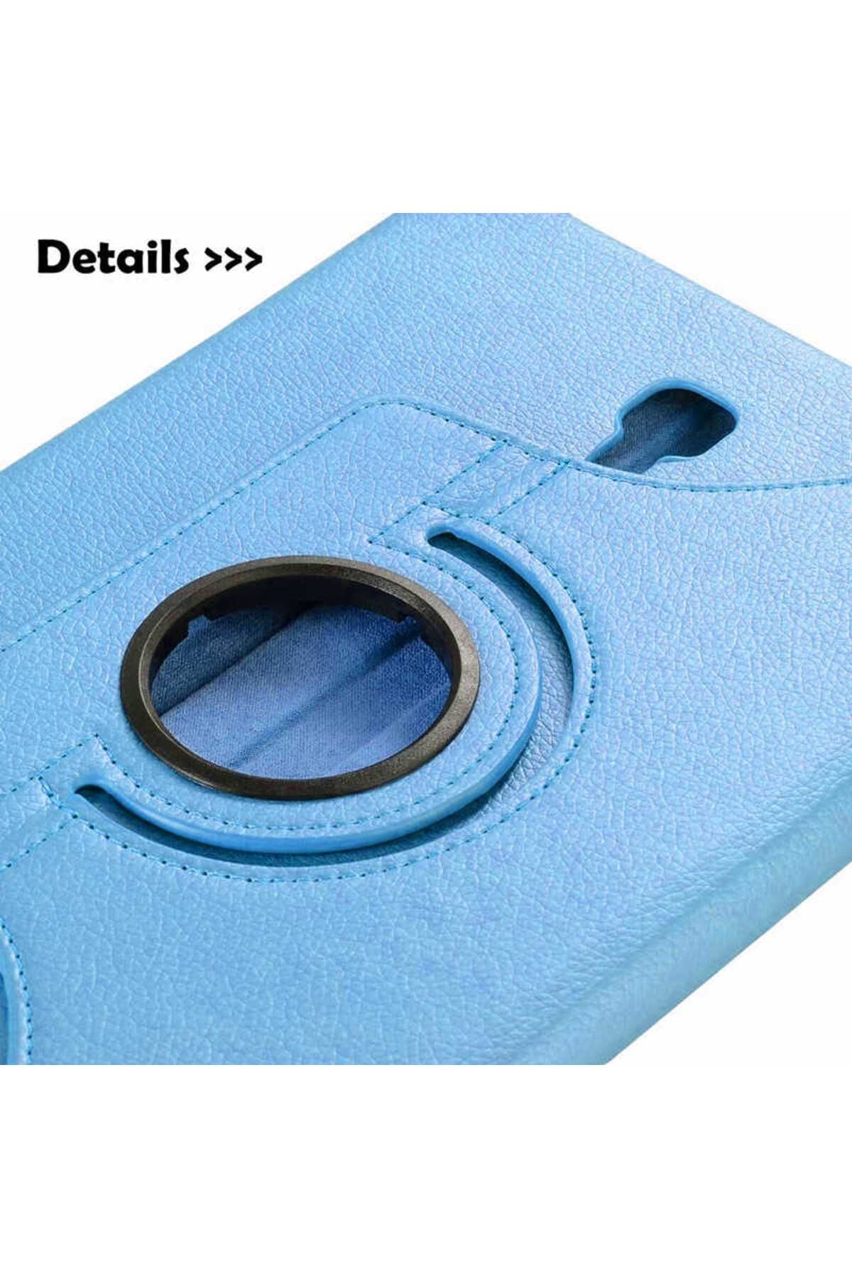 Galaxy Tab A T590  Uyumlu Zore Dönebilen Standlı Kılıf-Pembe Açık