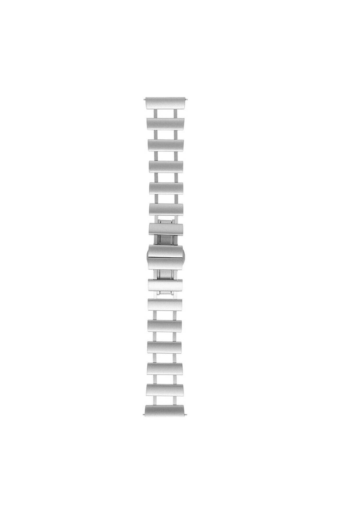 Galaxy Watch 46mm Uyumlu CLO- KRD-96 22mm Metal Kordon-Siyah