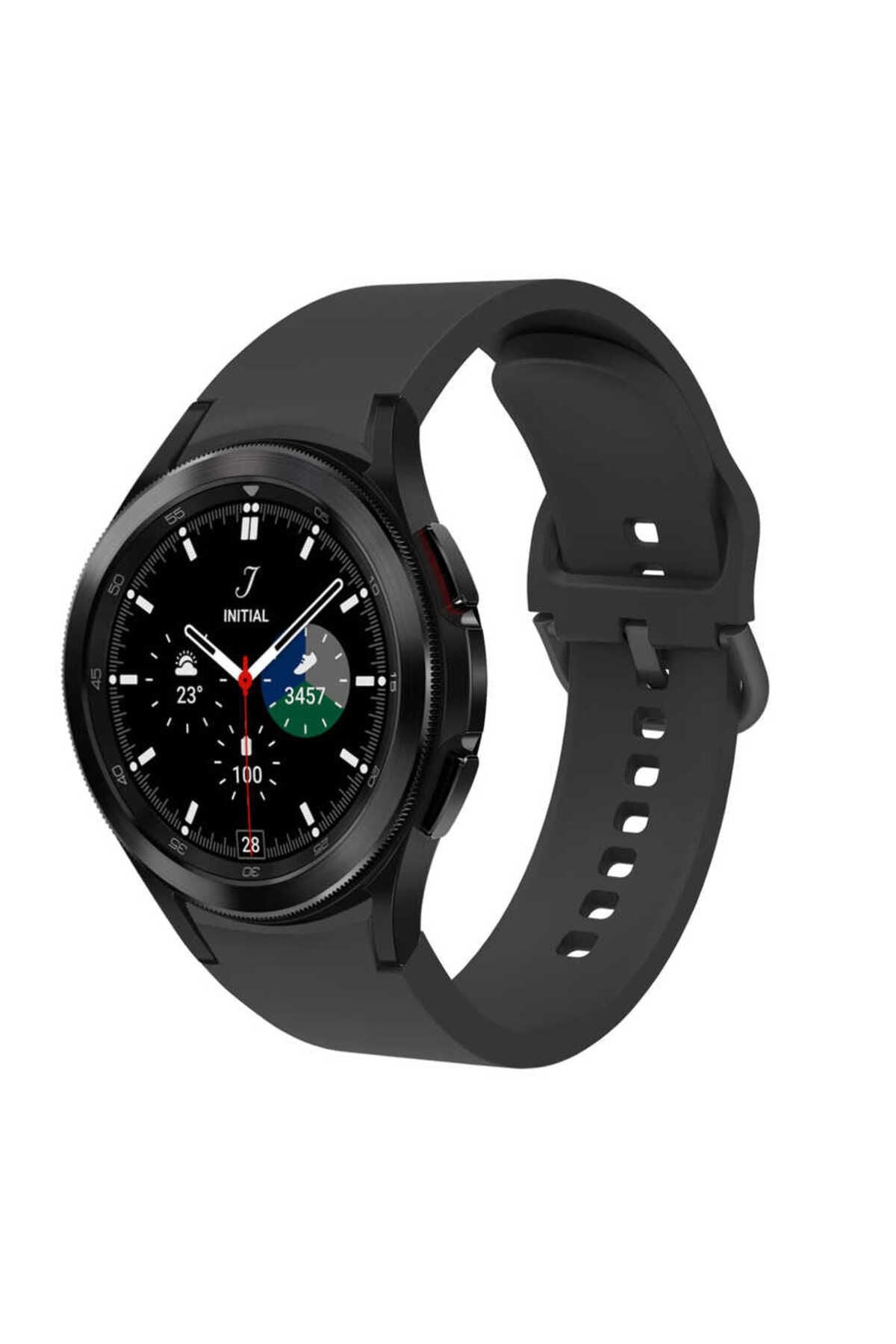 Galaxy Watch 4 Classic 42mm KRD-50 Uyumlu Zore Kordon-Siyah
