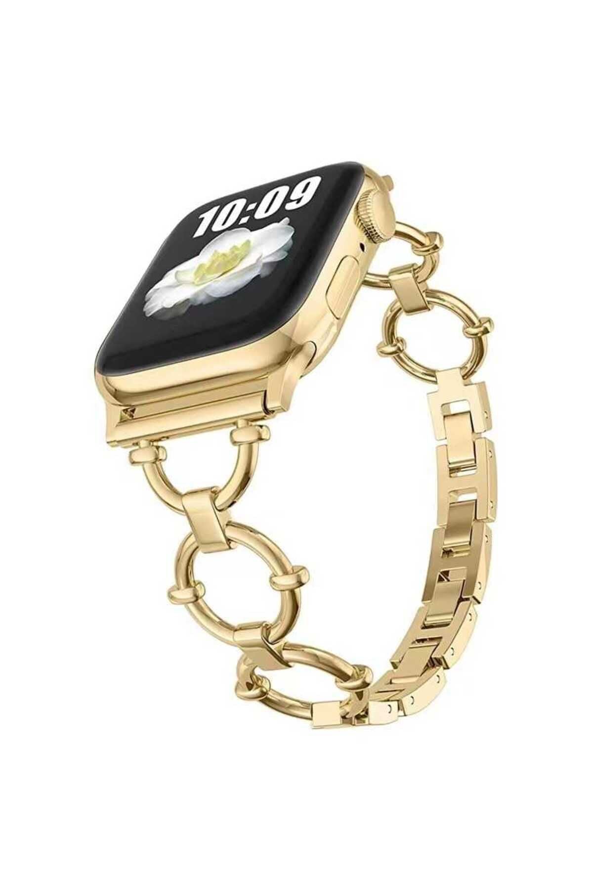 Watch Ultra 49mm Kordon Uyumlu KRD-56 Metal Strap Kayış CLO- Gümüş