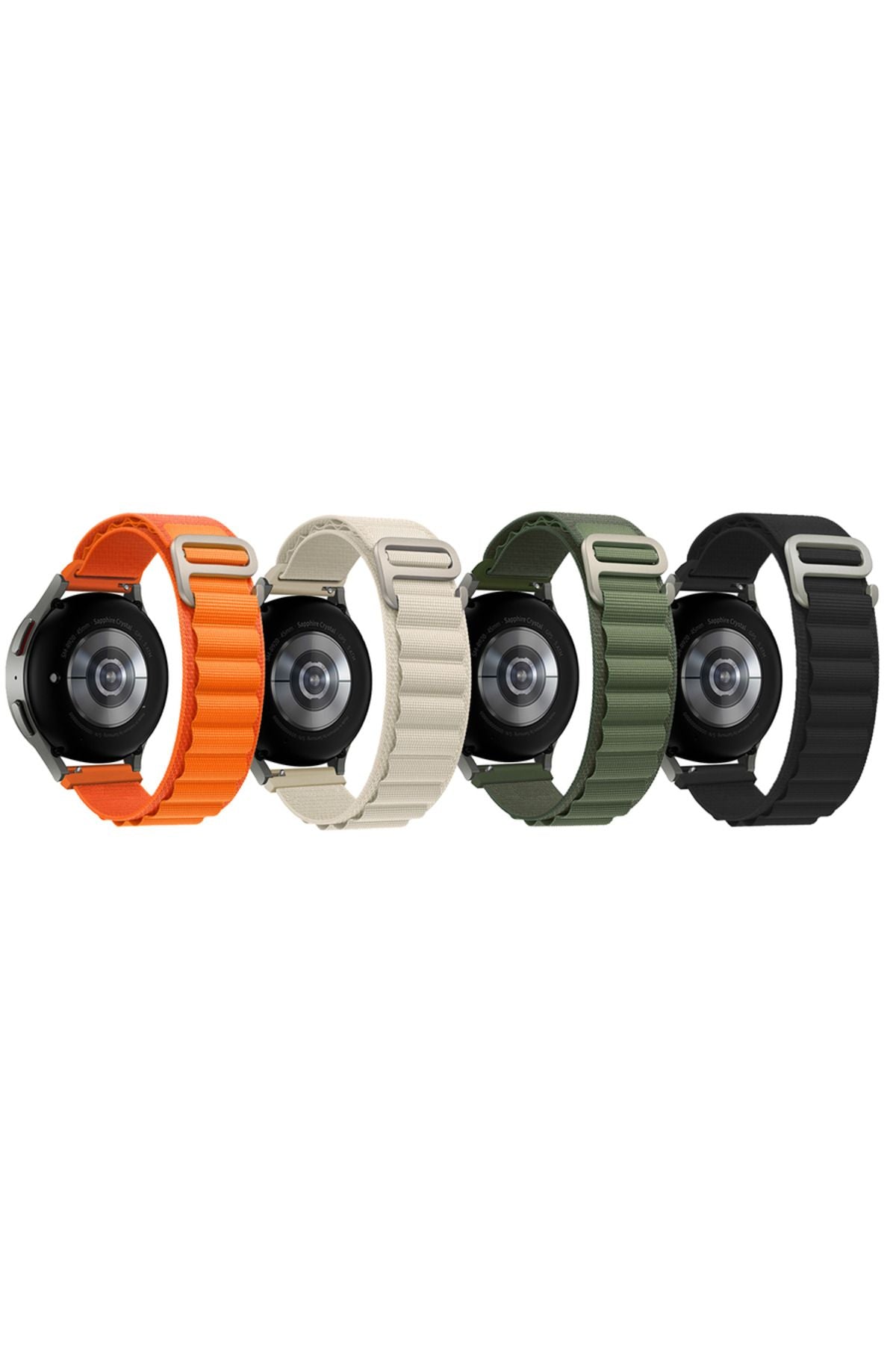 Galaxy Watch 46mm Uyumlu KRD-74 22mm Hasır Zore Kordon-Turuncu
