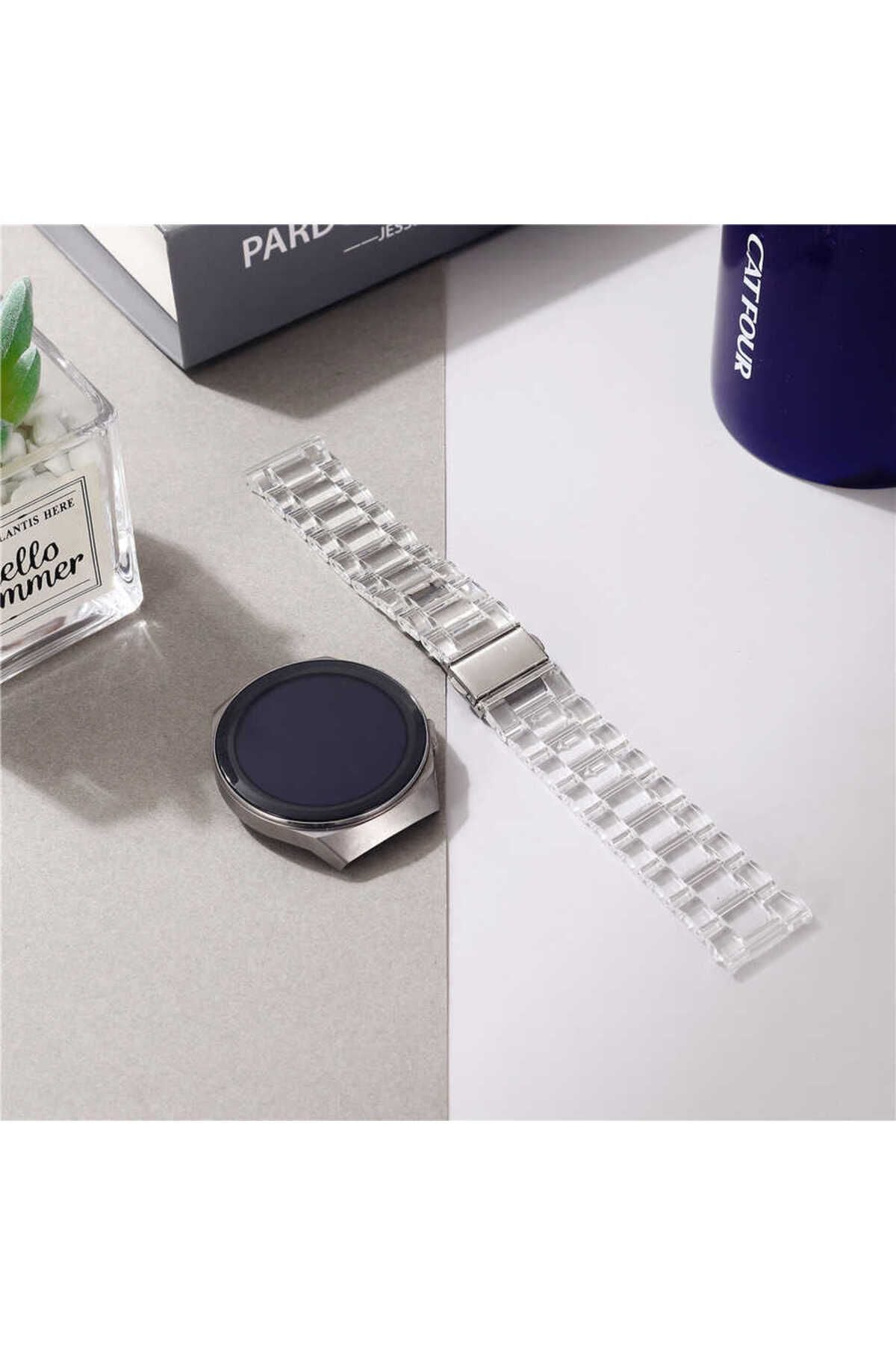 Galaxy Watch Active 2 44mm Uyumlu KRD-27 20mm Zore Kordon-Sarı